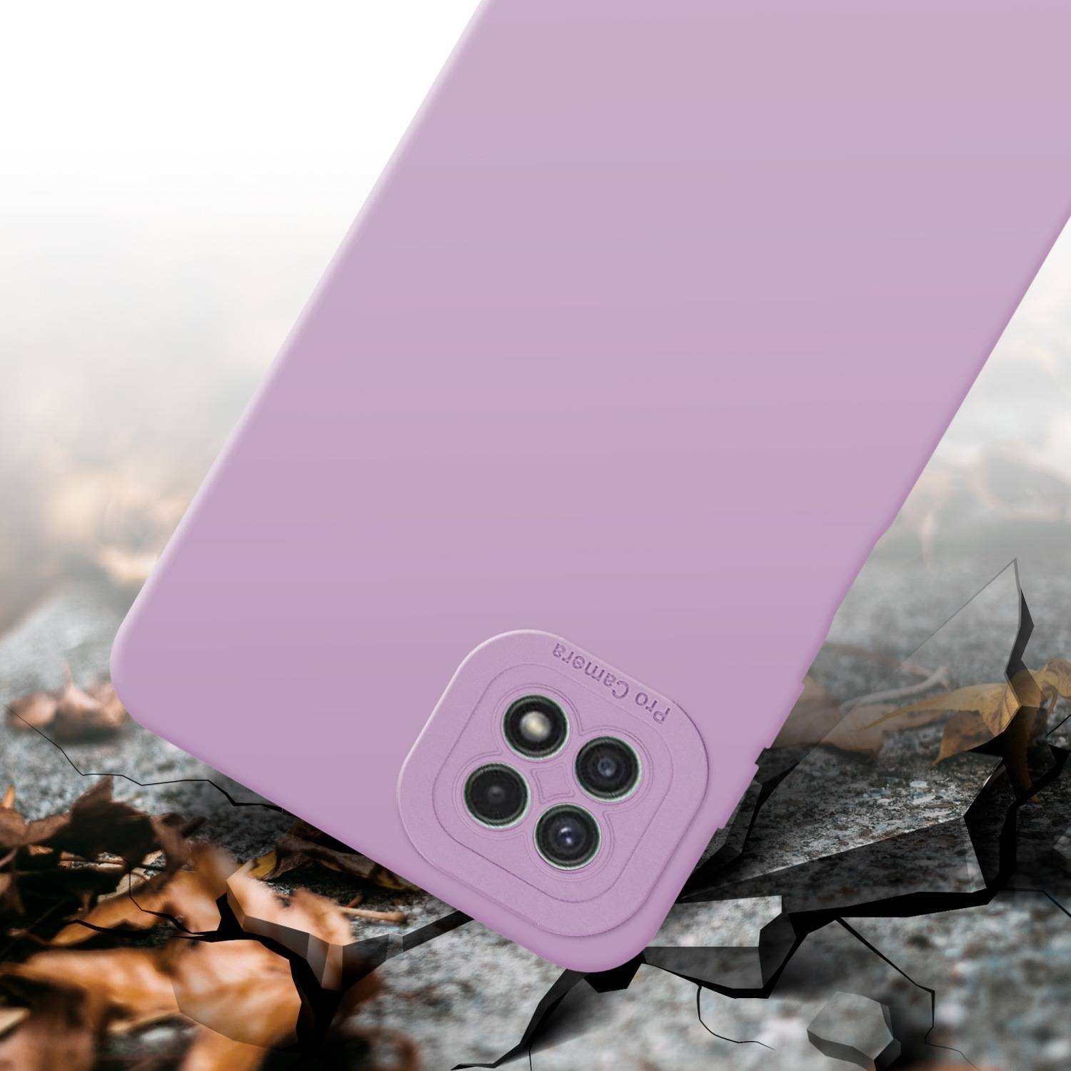 Cadorabo Hülle für Samsung Galaxy A22 5G Schutz Hülle in Rosa TPU Silikon Etui Case Handyhülle