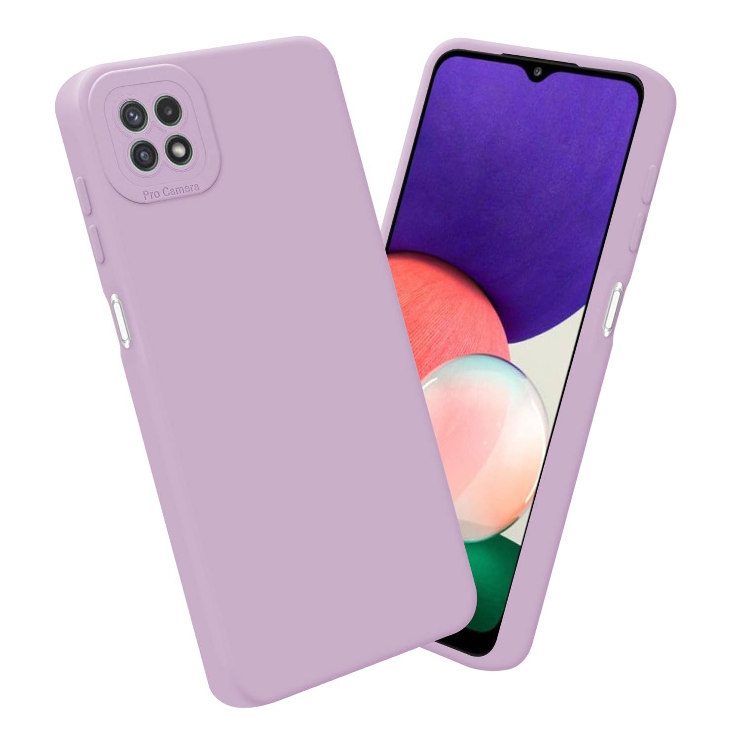 Cadorabo Hülle für Samsung Galaxy A22 5G Schutz Hülle in Rosa TPU Silikon Etui Case Handyhülle