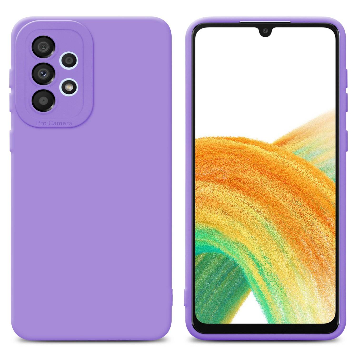 Cadorabo Hülle für Samsung Galaxy A32 4G Schutz Hülle in Lila TPU Silikon Etui Case Handyhülle
