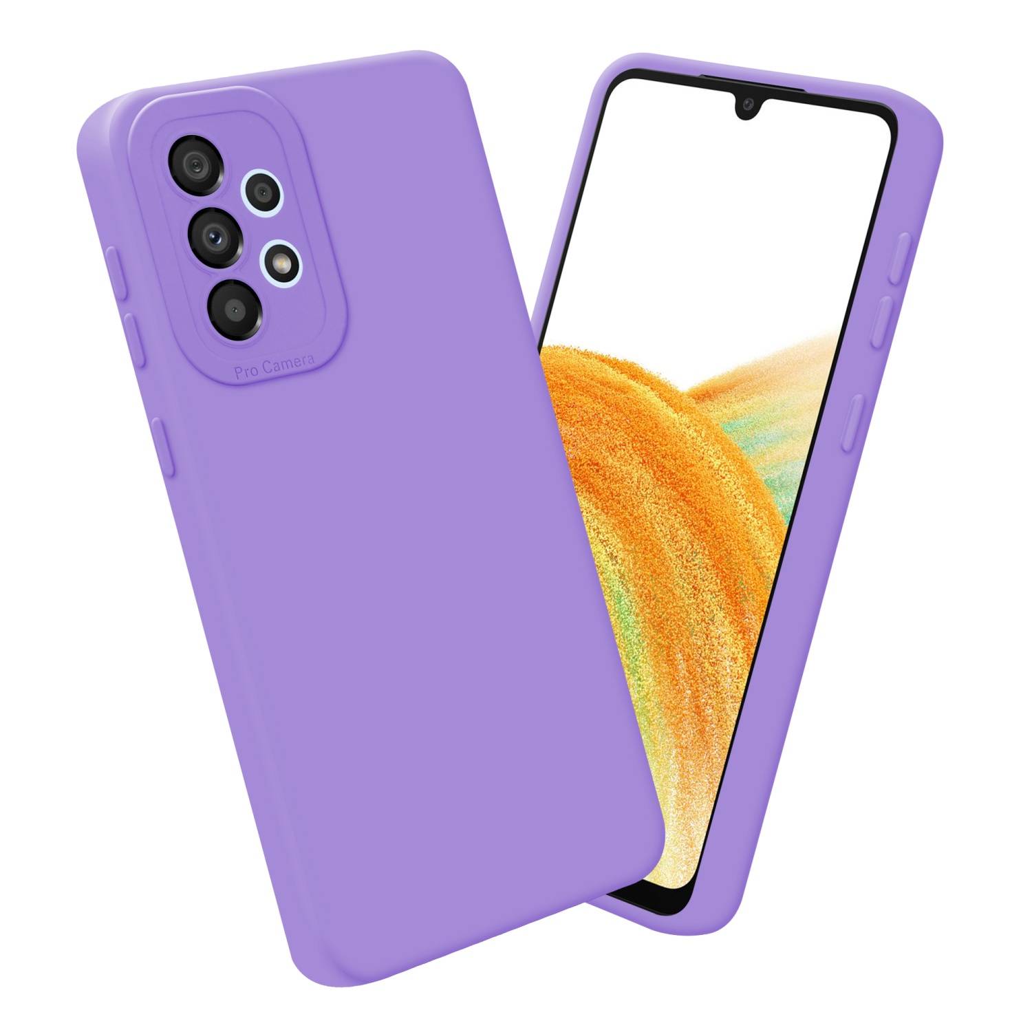 Cadorabo Hülle für Samsung Galaxy A32 4G Schutz Hülle in Lila TPU Silikon Etui Case Handyhülle