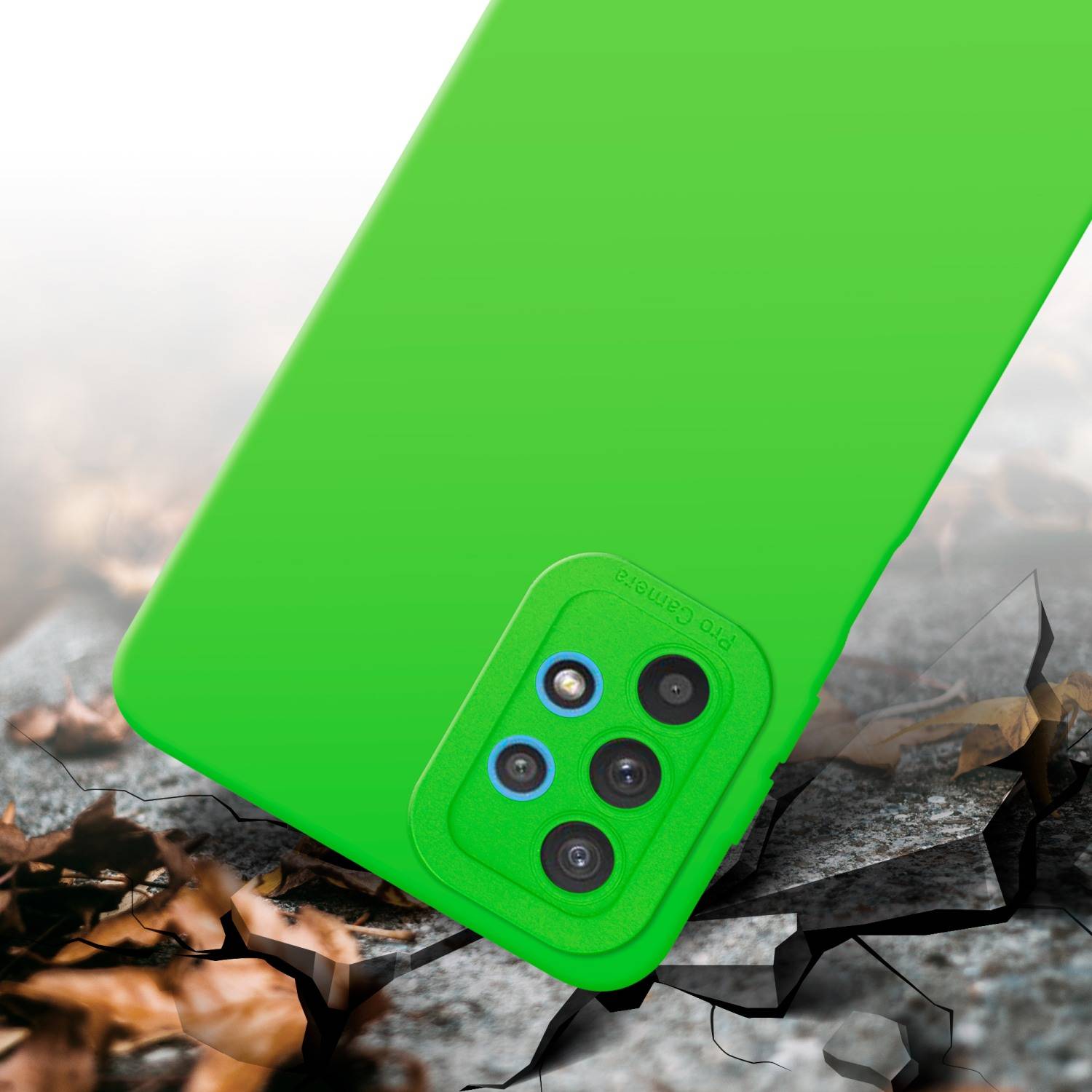 Cadorabo Hülle für Samsung Galaxy A32 5G Schutz Hülle in Grün TPU Silikon Etui Case Handyhülle