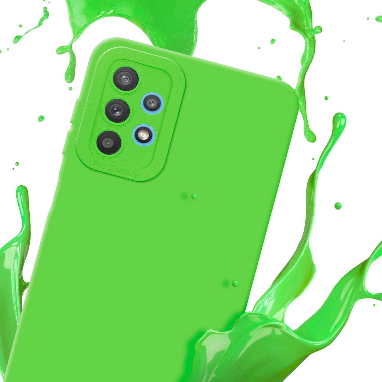 Cadorabo Hülle für Samsung Galaxy A32 5G Schutz Hülle in Grün TPU Silikon Etui Case Handyhülle