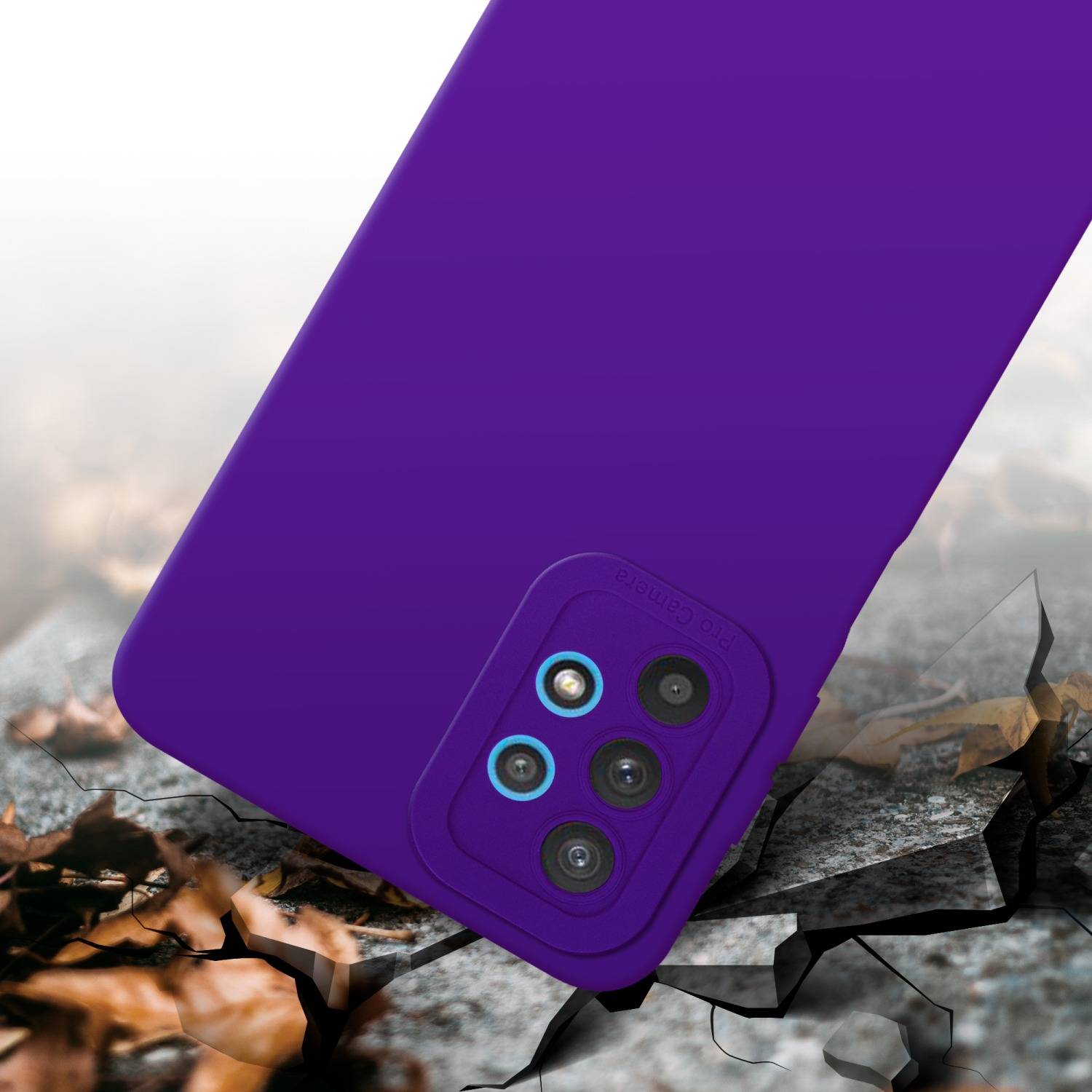 Cadorabo Hülle für Samsung Galaxy A32 5G Schutz Hülle in Lila TPU Silikon Etui Case Handyhülle