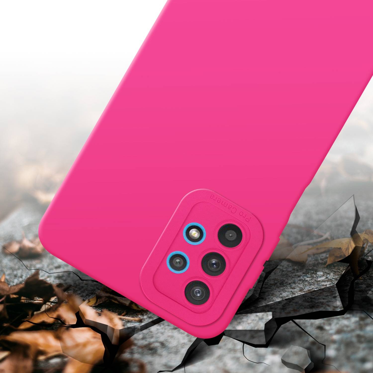 Cadorabo Hülle für Samsung Galaxy A32 5G Schutz Hülle in Pink TPU Silikon Etui Case Handyhülle