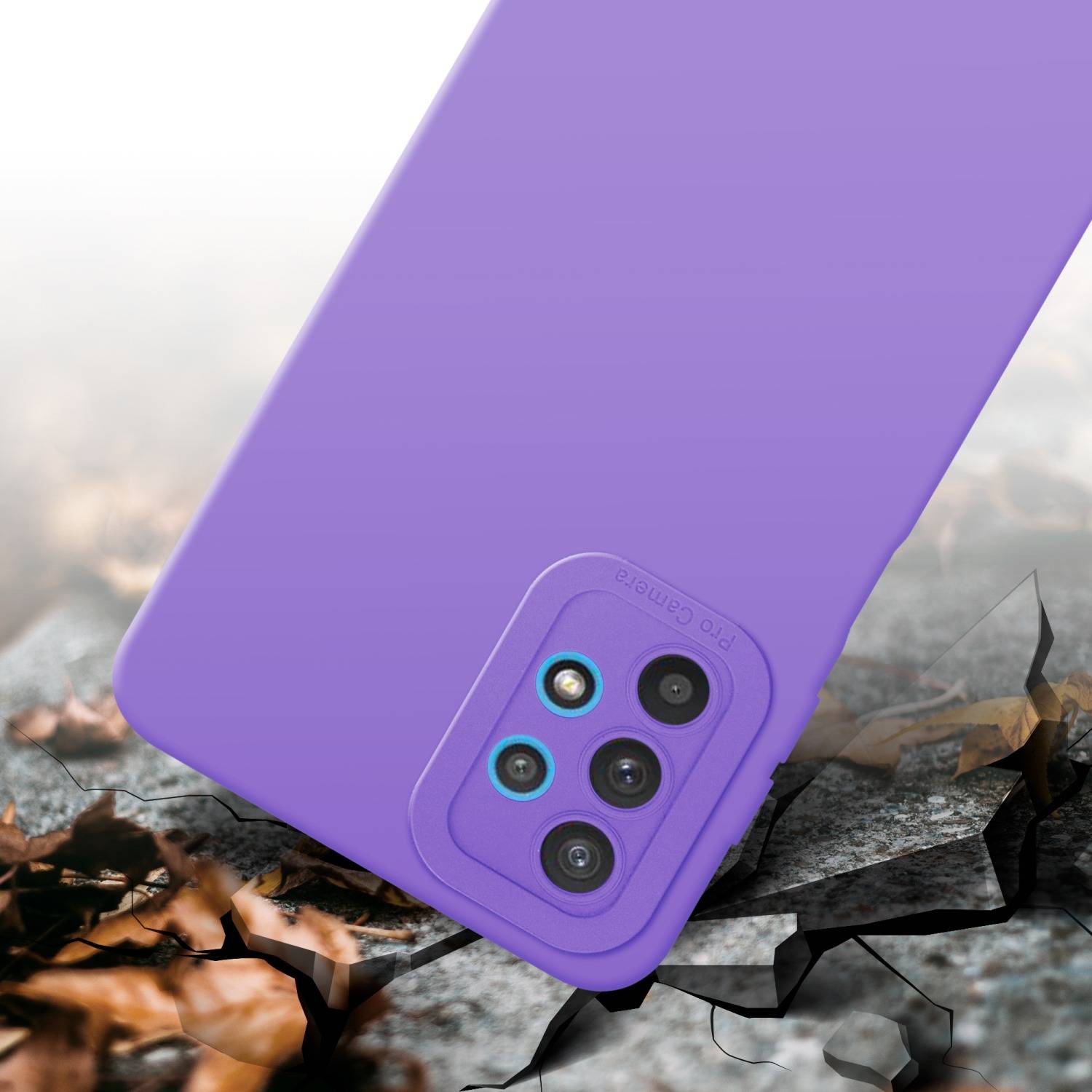 Cadorabo Hülle für Samsung Galaxy A32 5G Schutz Hülle in Lila TPU Silikon Etui Case Handyhülle