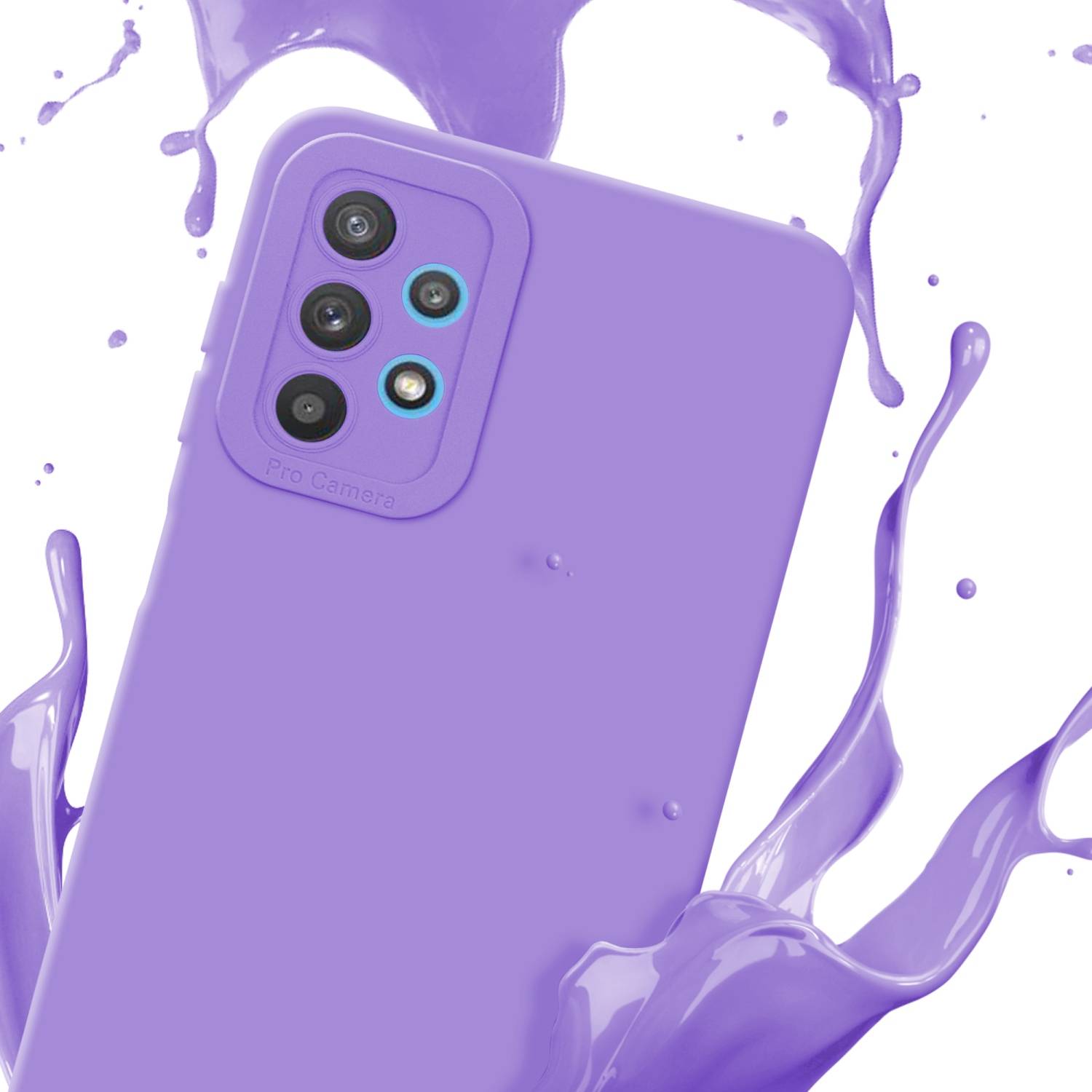 Cadorabo Hülle für Samsung Galaxy A32 5G Schutz Hülle in Lila TPU Silikon Etui Case Handyhülle
