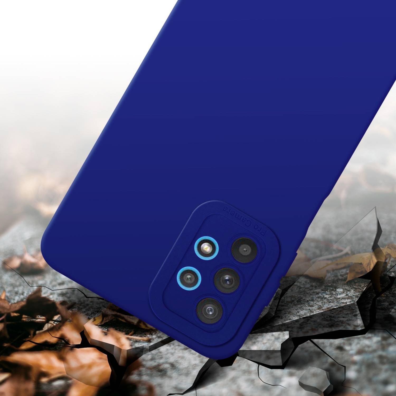 Cadorabo Hülle für Samsung Galaxy A32 5G Schutz Hülle in Blau TPU Silikon Etui Case Handyhülle