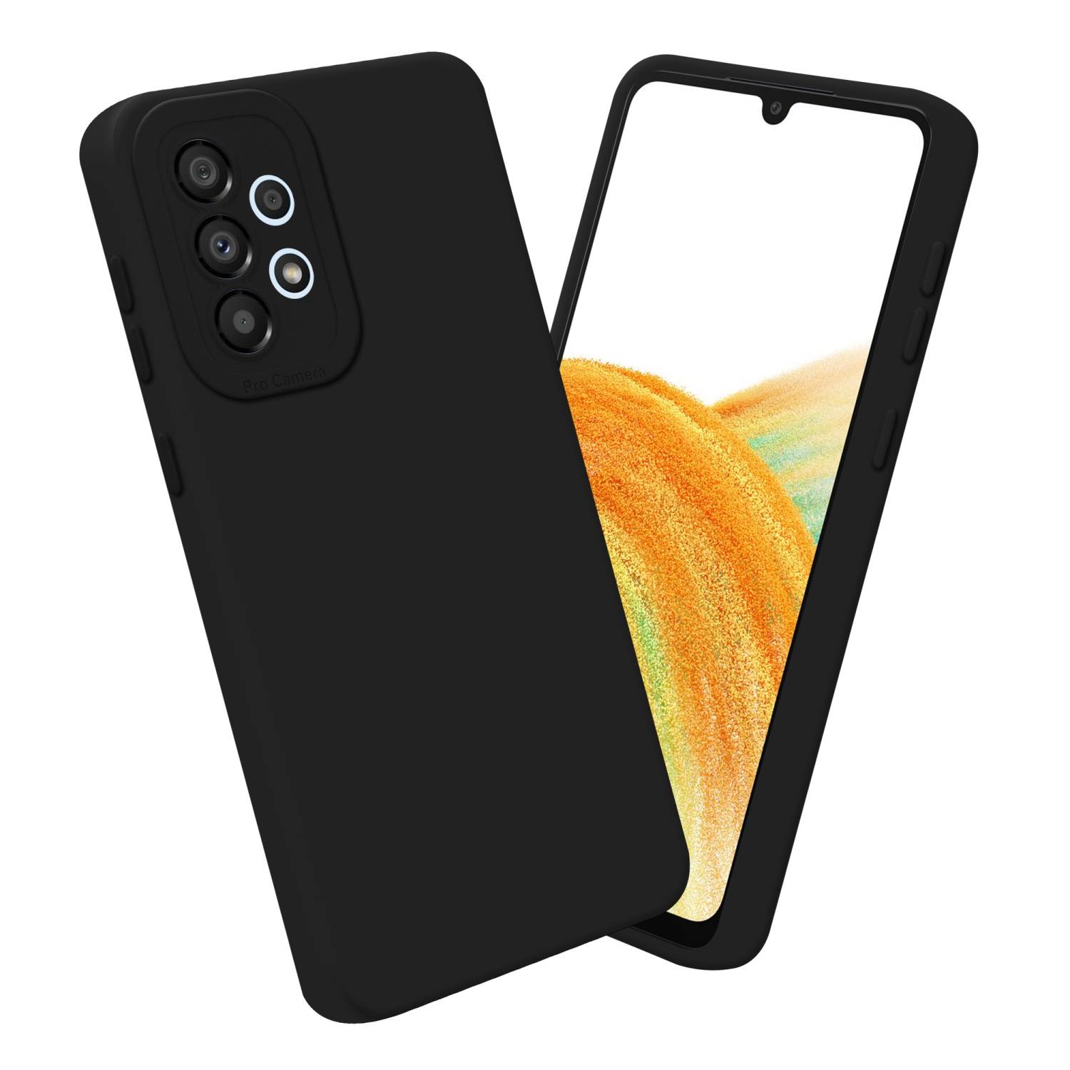 Cadorabo Hülle für Samsung Galaxy A33 5G Schutz Hülle in Schwarz TPU Silikon Etui Case Handyhülle