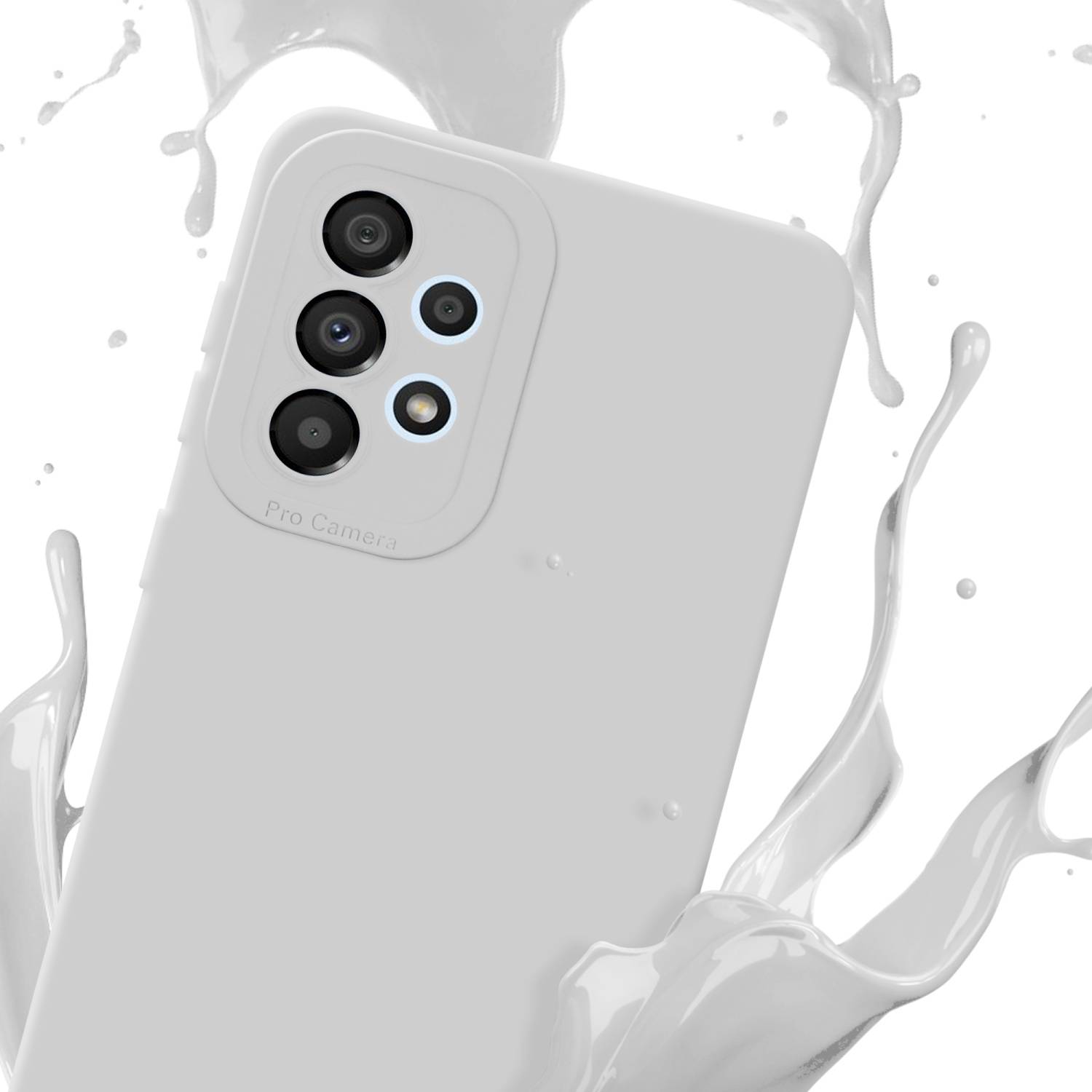 Cadorabo Hülle für Samsung Galaxy A33 5G Schutz Hülle in Weiß TPU Silikon Etui Case Handyhülle