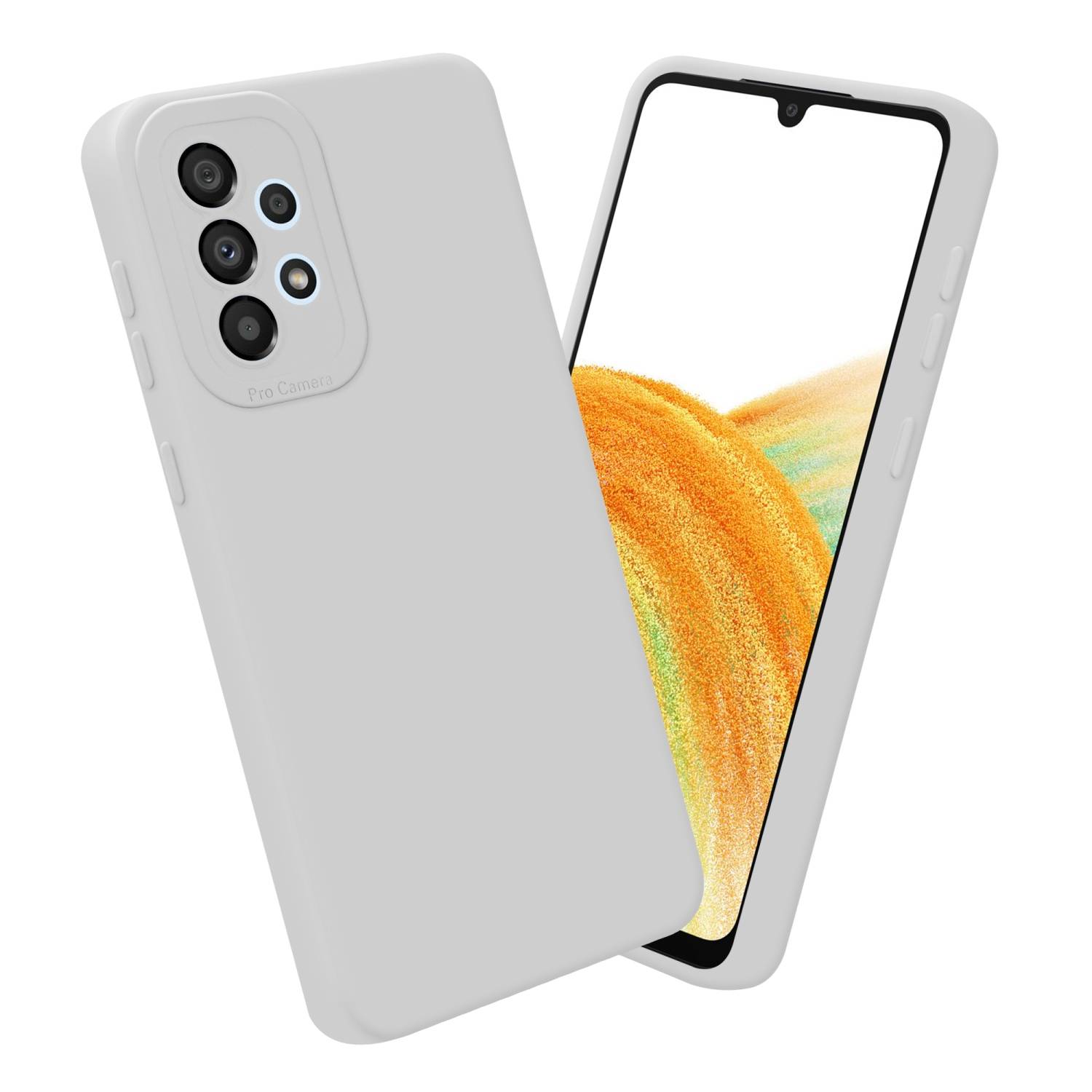 Cadorabo Hülle für Samsung Galaxy A33 5G Schutz Hülle in Weiß TPU Silikon Etui Case Handyhülle