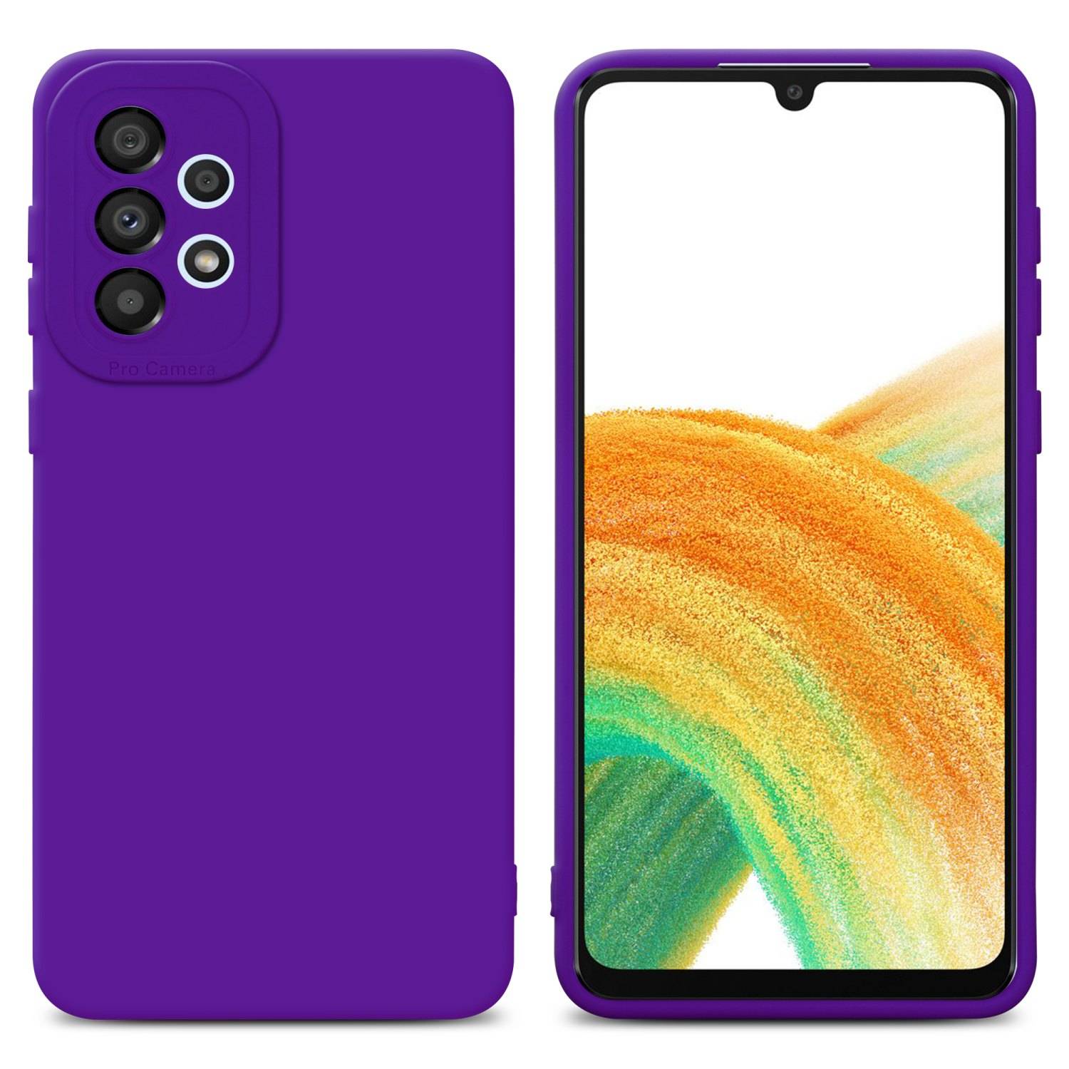 Cadorabo Hülle für Samsung Galaxy A33 5G Schutz Hülle in Lila TPU Silikon Etui Case Handyhülle