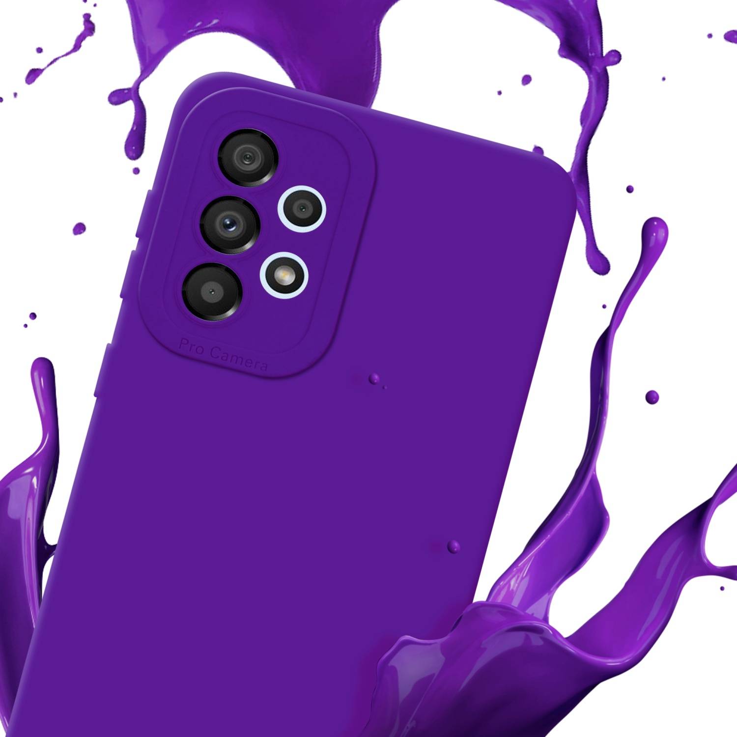 Cadorabo Hülle für Samsung Galaxy A33 5G Schutz Hülle in Lila TPU Silikon Etui Case Handyhülle