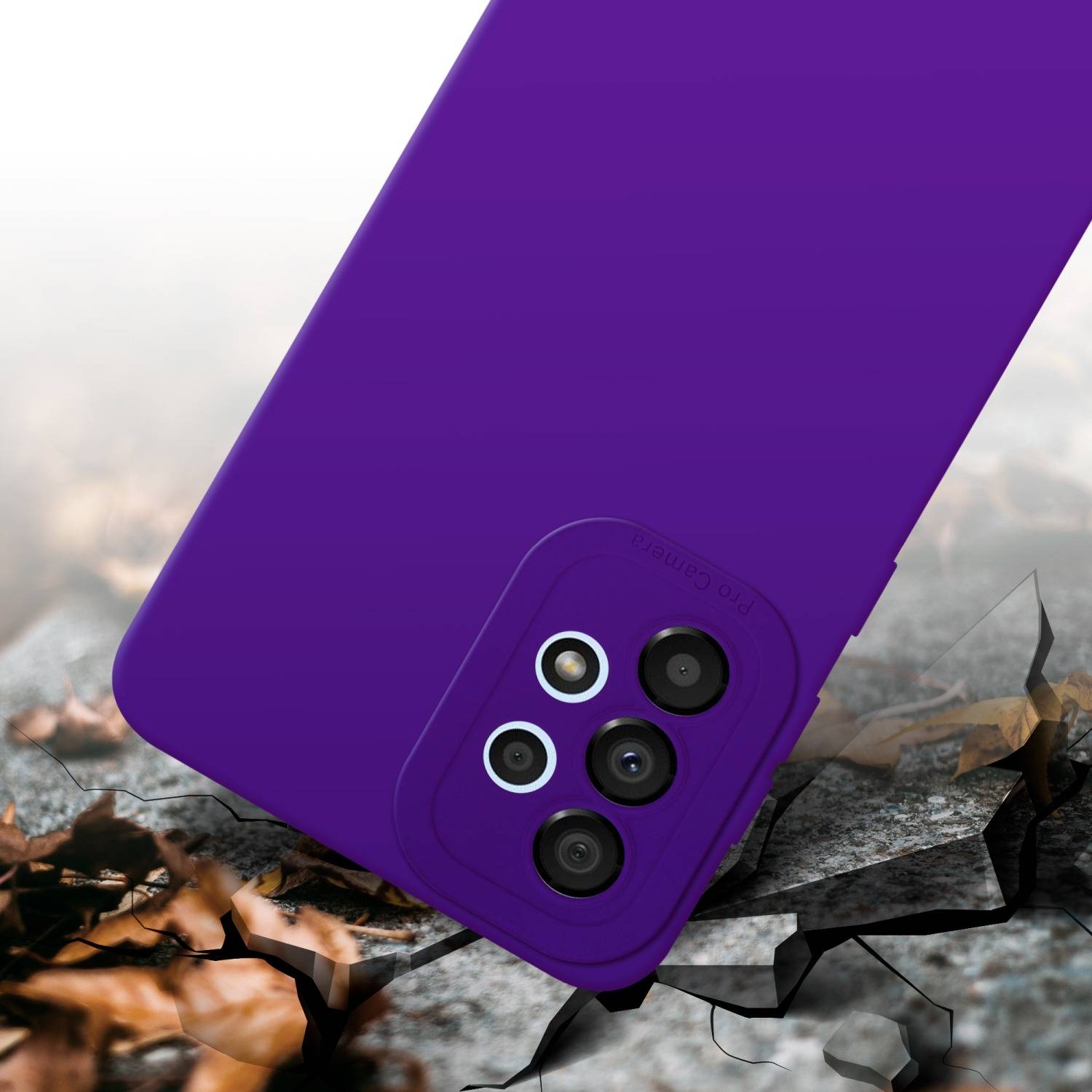 Cadorabo Hülle für Samsung Galaxy A33 5G Schutz Hülle in Lila TPU Silikon Etui Case Handyhülle