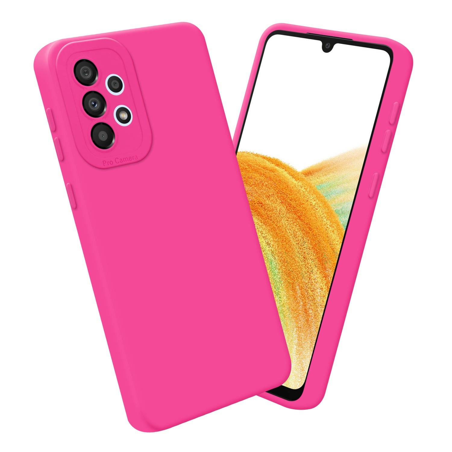 Cadorabo Hülle für Samsung Galaxy A33 5G Schutz Hülle in Pink TPU Silikon Etui Case Handyhülle