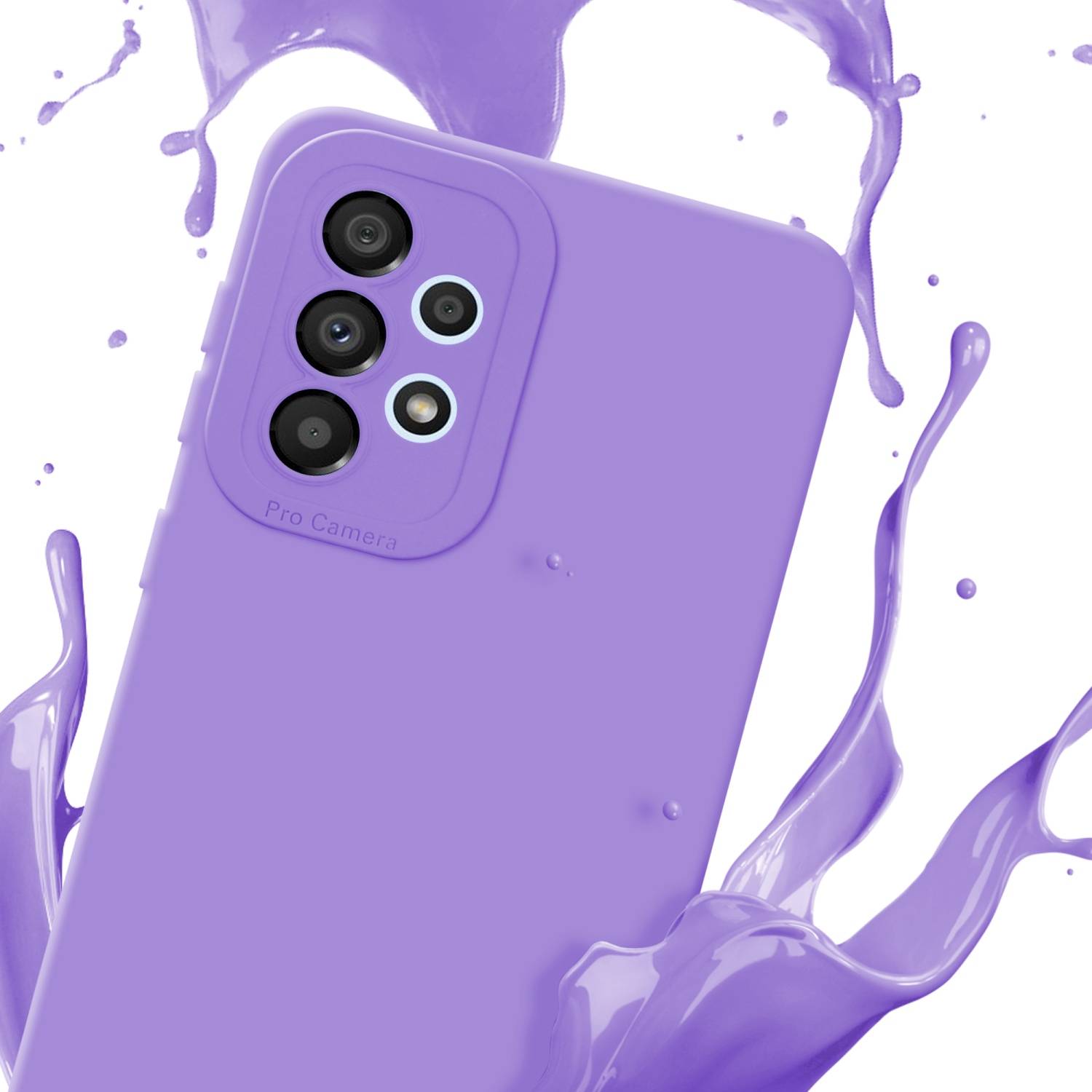 Cadorabo Hülle für Samsung Galaxy A33 5G Schutz Hülle in Lila TPU Silikon Etui Case Handyhülle