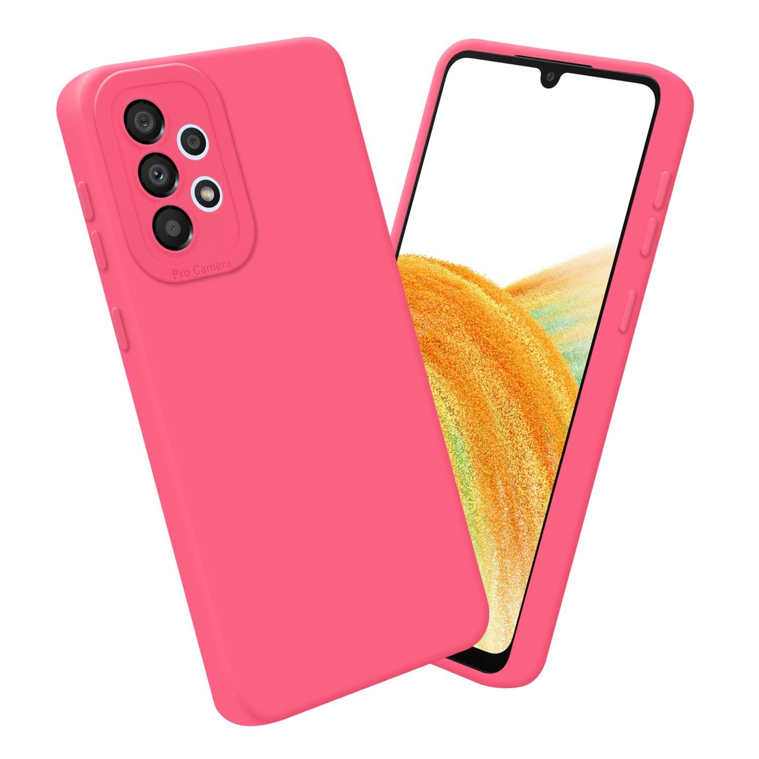Cadorabo Hülle für Samsung Galaxy A33 5G Schutz Hülle in Rot TPU Silikon Etui Case Handyhülle