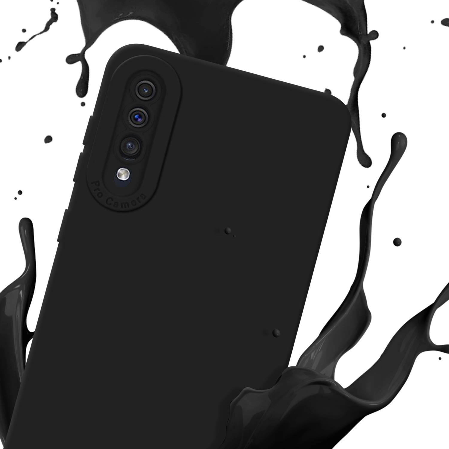 Cadorabo Hülle für Samsung Galaxy A50 4G / A50s / A30s Schutz Hülle in Schwarz TPU Silikon Etui Case Handyhülle