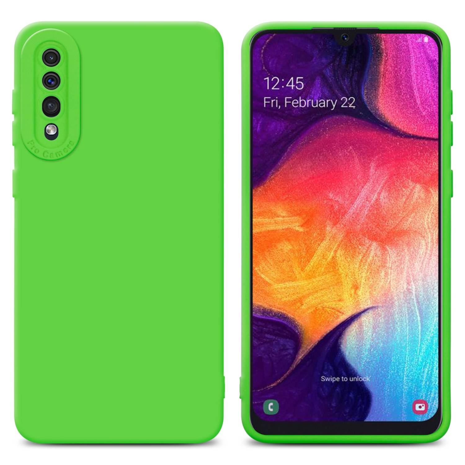 Cadorabo Hülle für Samsung Galaxy A50 4G / A50s / A30s Schutz Hülle in Grün TPU Silikon Etui Case Handyhülle