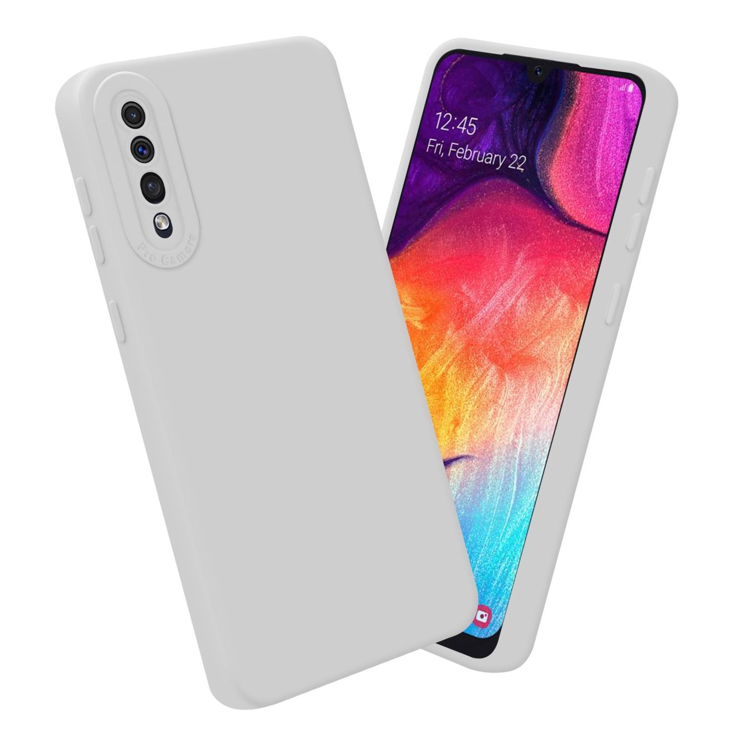 Cadorabo Hülle für Samsung Galaxy A50 4G / A50s / A30s Schutz Hülle in Weiß TPU Silikon Etui Case Handyhülle