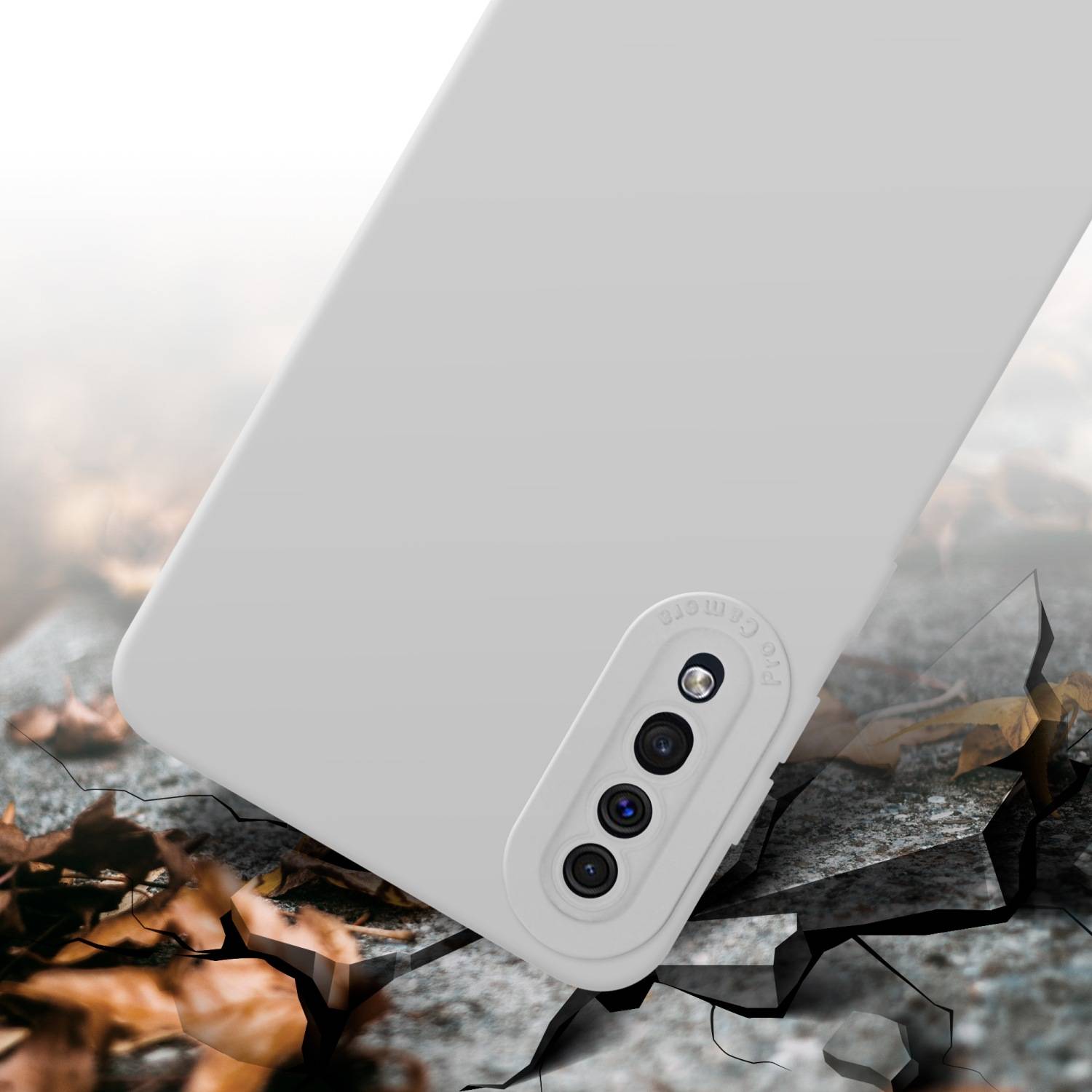 Cadorabo Hülle für Samsung Galaxy A50 4G / A50s / A30s Schutz Hülle in Weiß TPU Silikon Etui Case Handyhülle