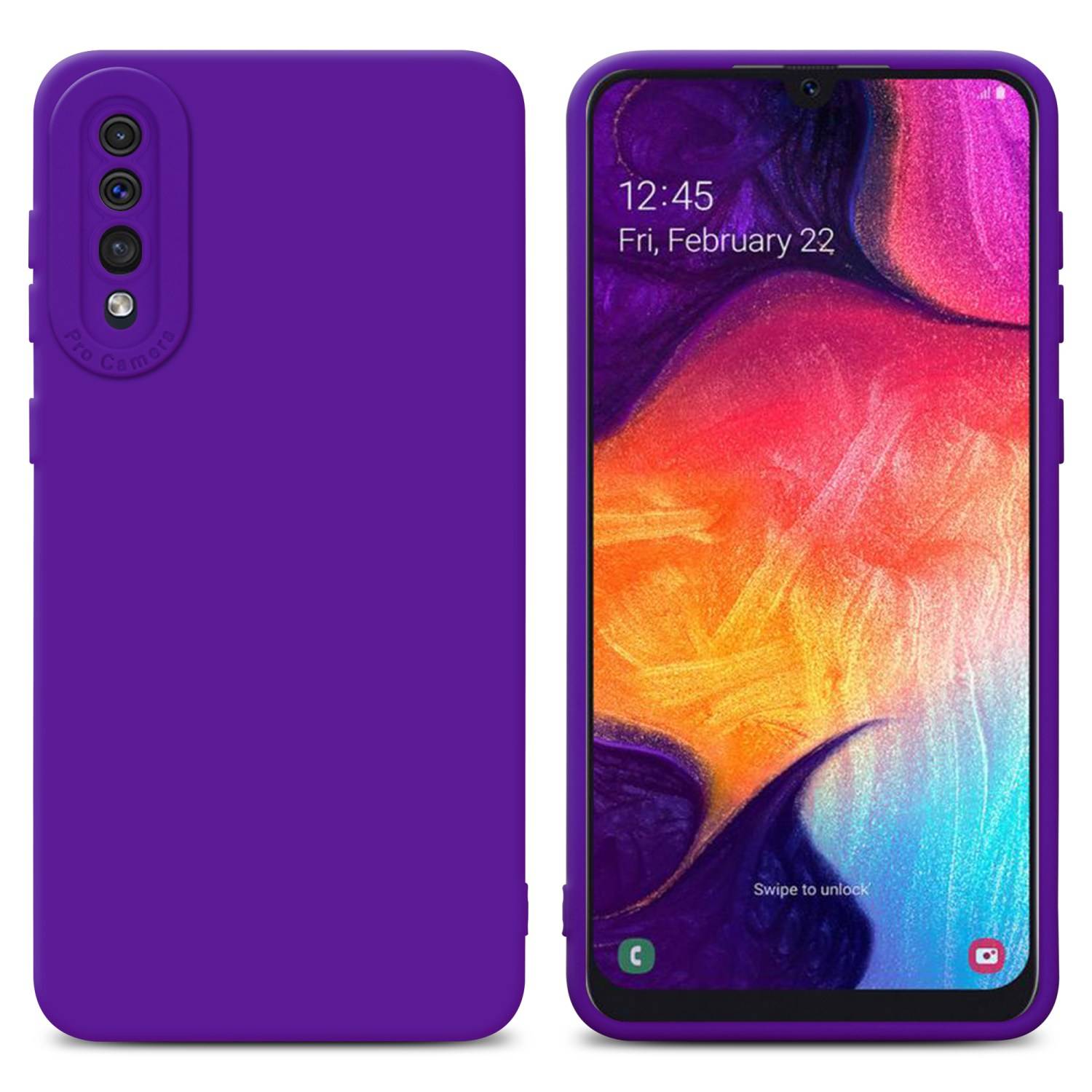 Cadorabo Hülle für Samsung Galaxy A50 4G / A50s / A30s Schutz Hülle in Lila TPU Silikon Etui Case Handyhülle