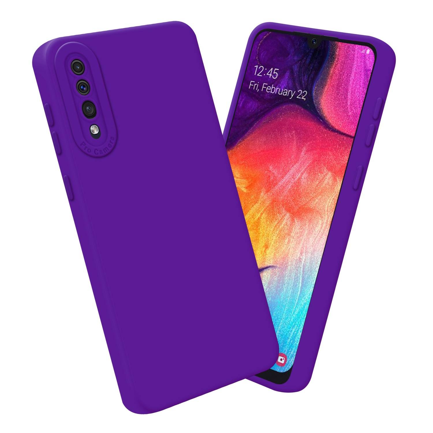 Cadorabo Hülle für Samsung Galaxy A50 4G / A50s / A30s Schutz Hülle in Lila TPU Silikon Etui Case Handyhülle