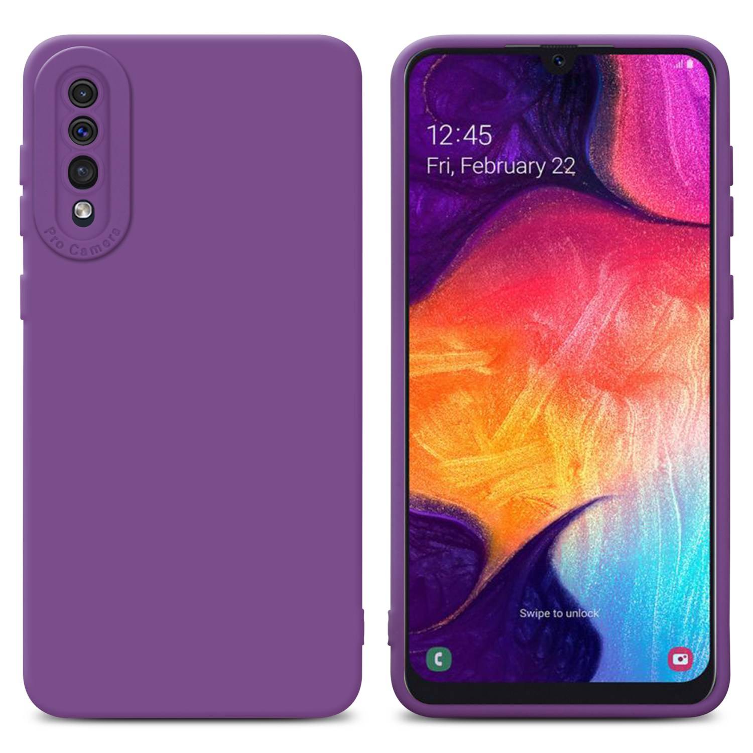 Cadorabo Hülle für Samsung Galaxy A50 4G / A50s / A30s Schutz Hülle in Lila TPU Silikon Etui Case Handyhülle