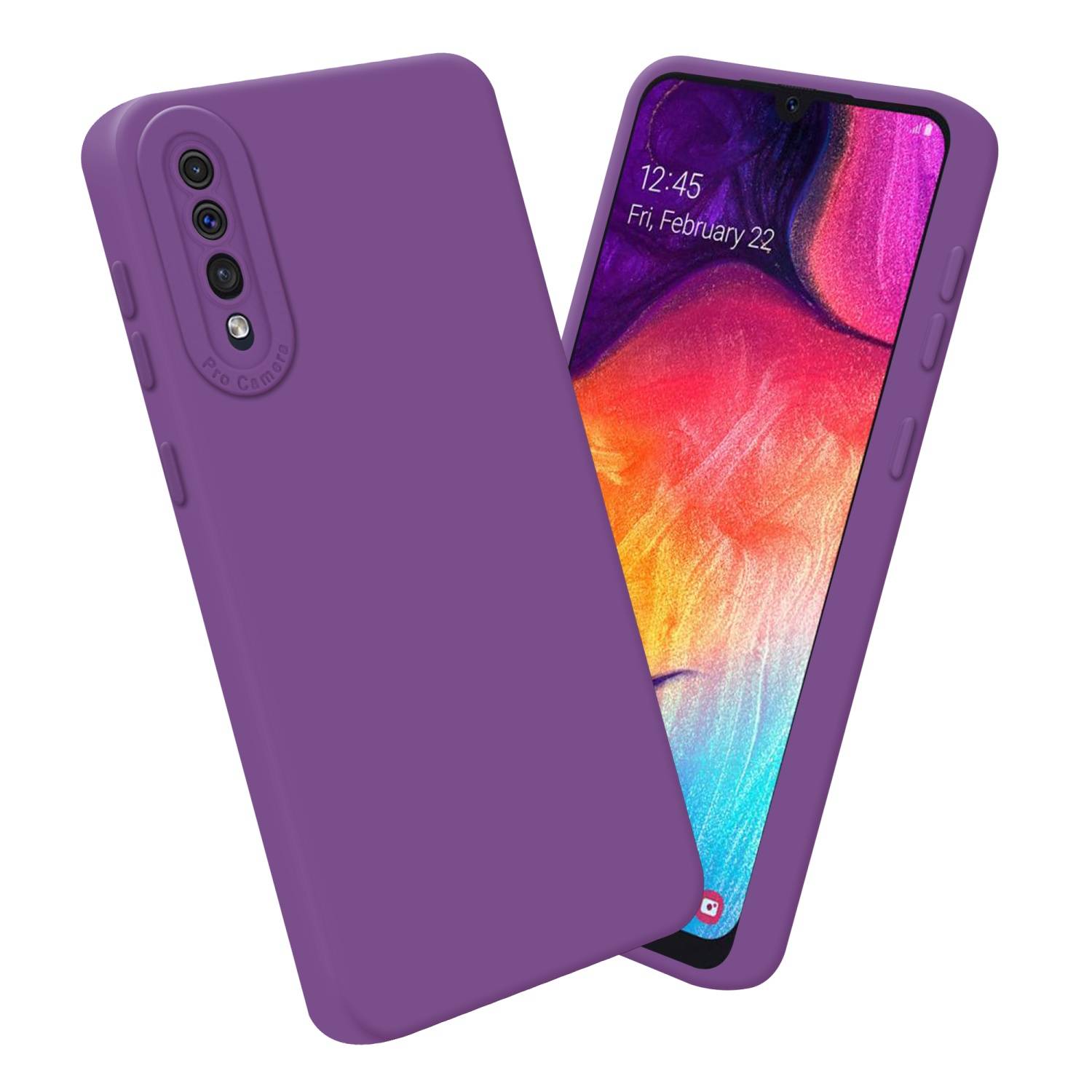 Cadorabo Hülle für Samsung Galaxy A50 4G / A50s / A30s Schutz Hülle in Lila TPU Silikon Etui Case Handyhülle