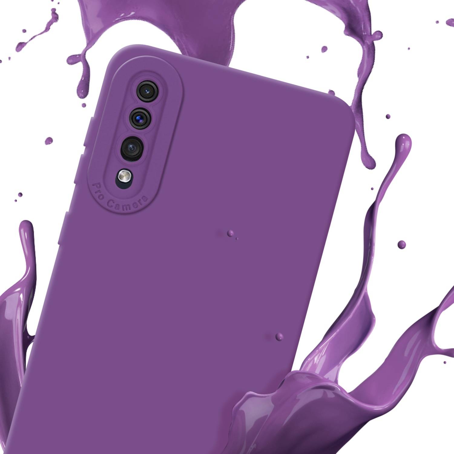 Cadorabo Hülle für Samsung Galaxy A50 4G / A50s / A30s Schutz Hülle in Lila TPU Silikon Etui Case Handyhülle