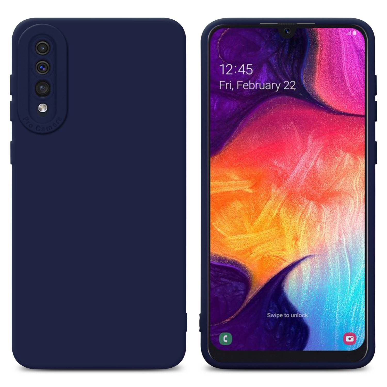 Cadorabo Hülle für Samsung Galaxy A50 4G / A50s / A30s Schutz Hülle in Blau TPU Silikon Etui Case Handyhülle