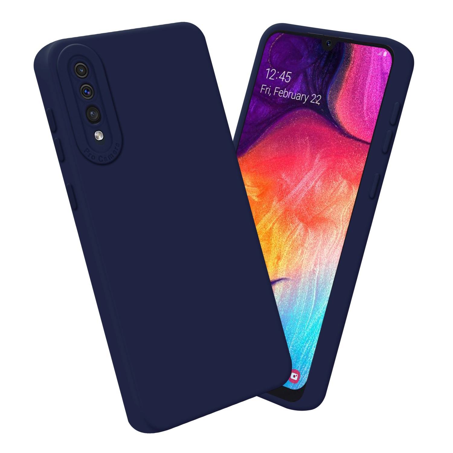 Cadorabo Hülle für Samsung Galaxy A50 4G / A50s / A30s Schutz Hülle in Blau TPU Silikon Etui Case Handyhülle