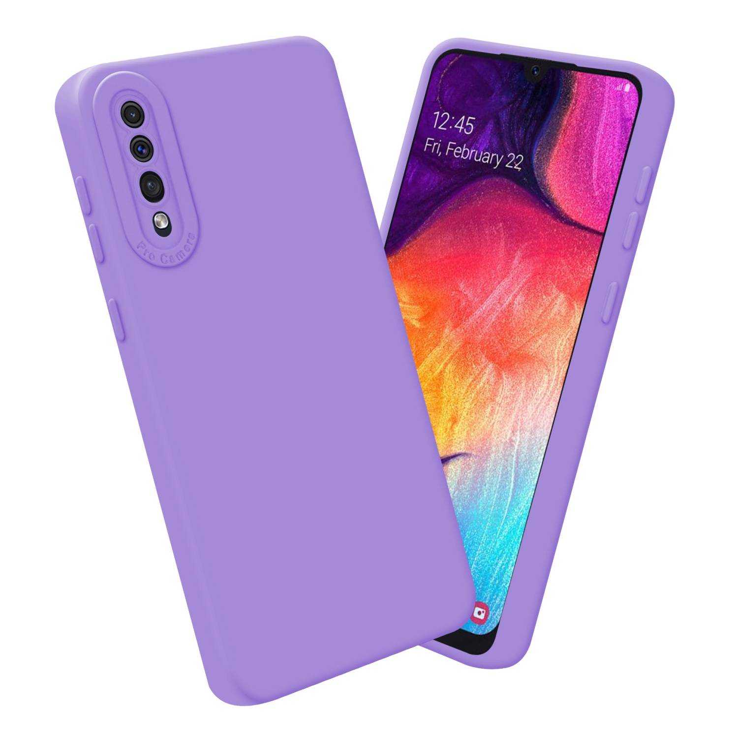 Cadorabo Hülle für Samsung Galaxy A50 4G / A50s / A30s Schutz Hülle in Lila TPU Silikon Etui Case Handyhülle