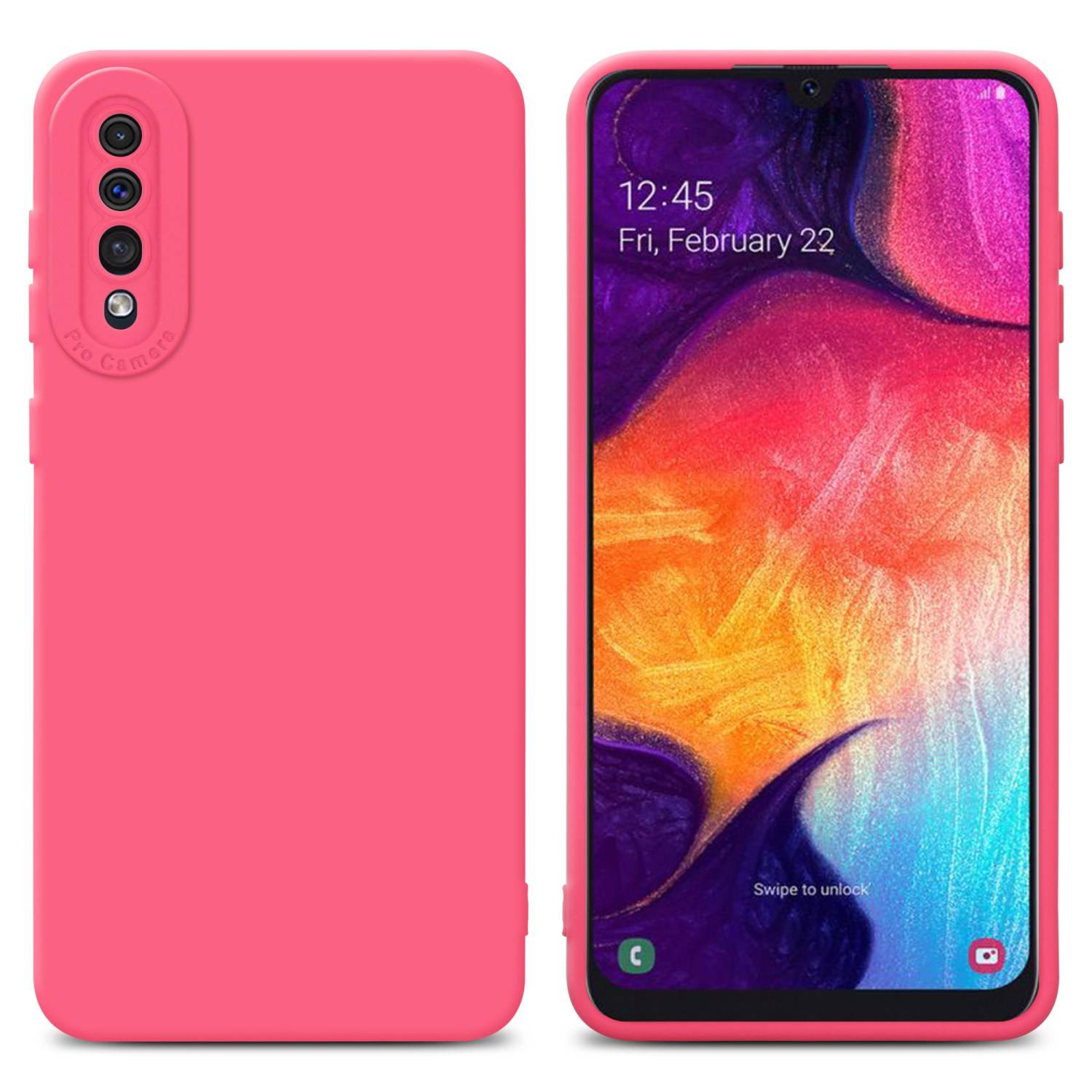 Cadorabo Hülle für Samsung Galaxy A50 4G / A50s / A30s Schutz Hülle in Rot TPU Silikon Etui Case Handyhülle