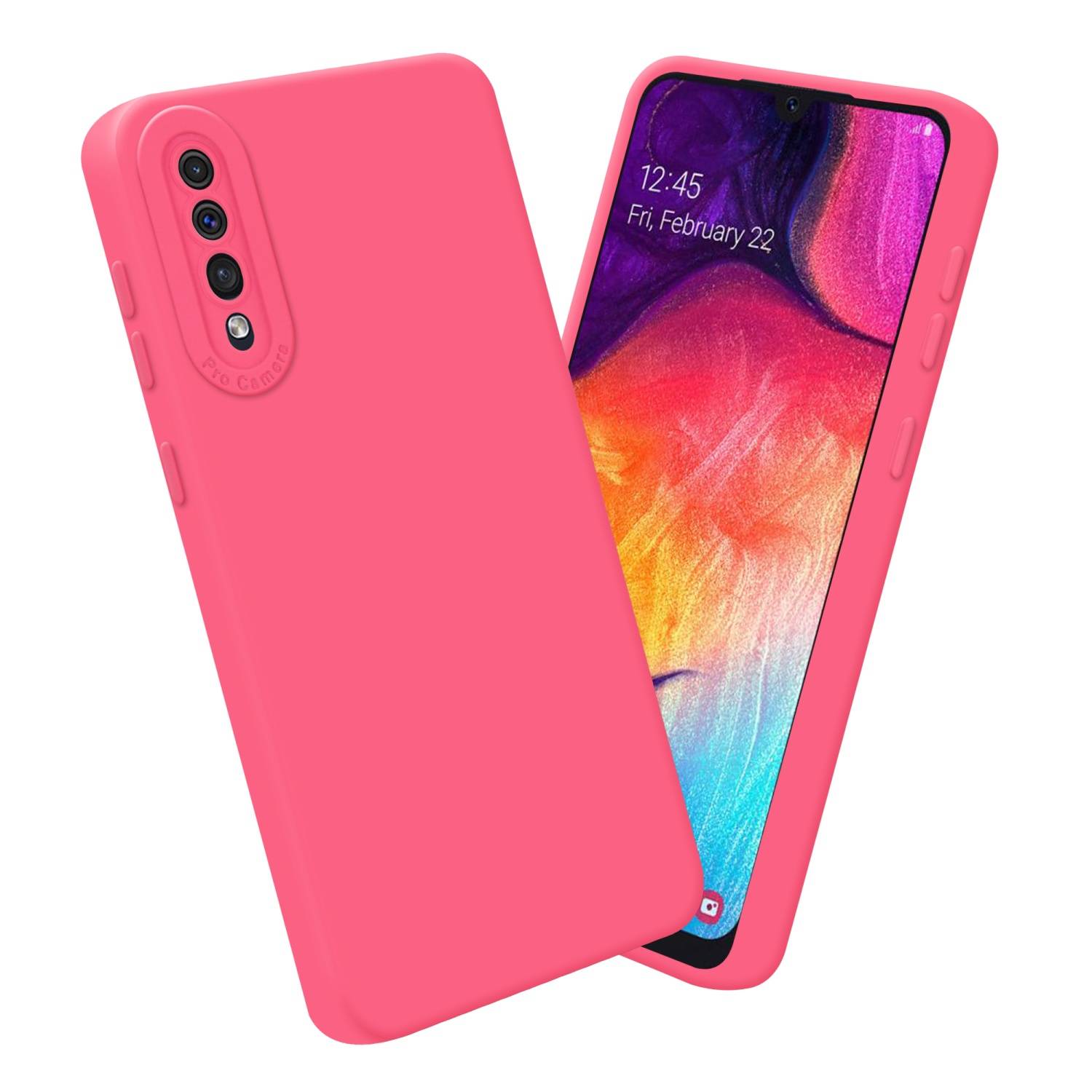 Cadorabo Hülle für Samsung Galaxy A50 4G / A50s / A30s Schutz Hülle in Rot TPU Silikon Etui Case Handyhülle