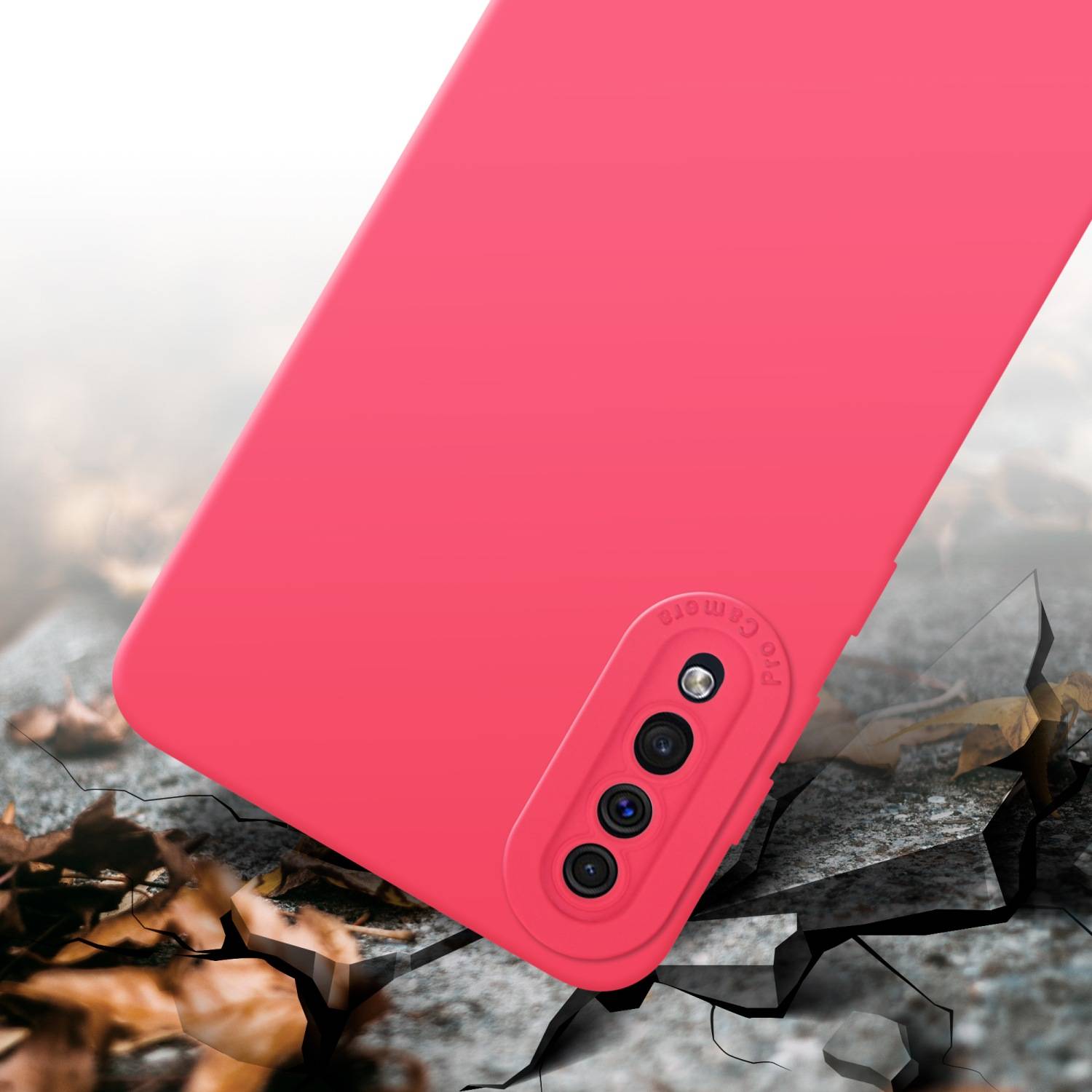 Cadorabo Hülle für Samsung Galaxy A50 4G / A50s / A30s Schutz Hülle in Rot TPU Silikon Etui Case Handyhülle