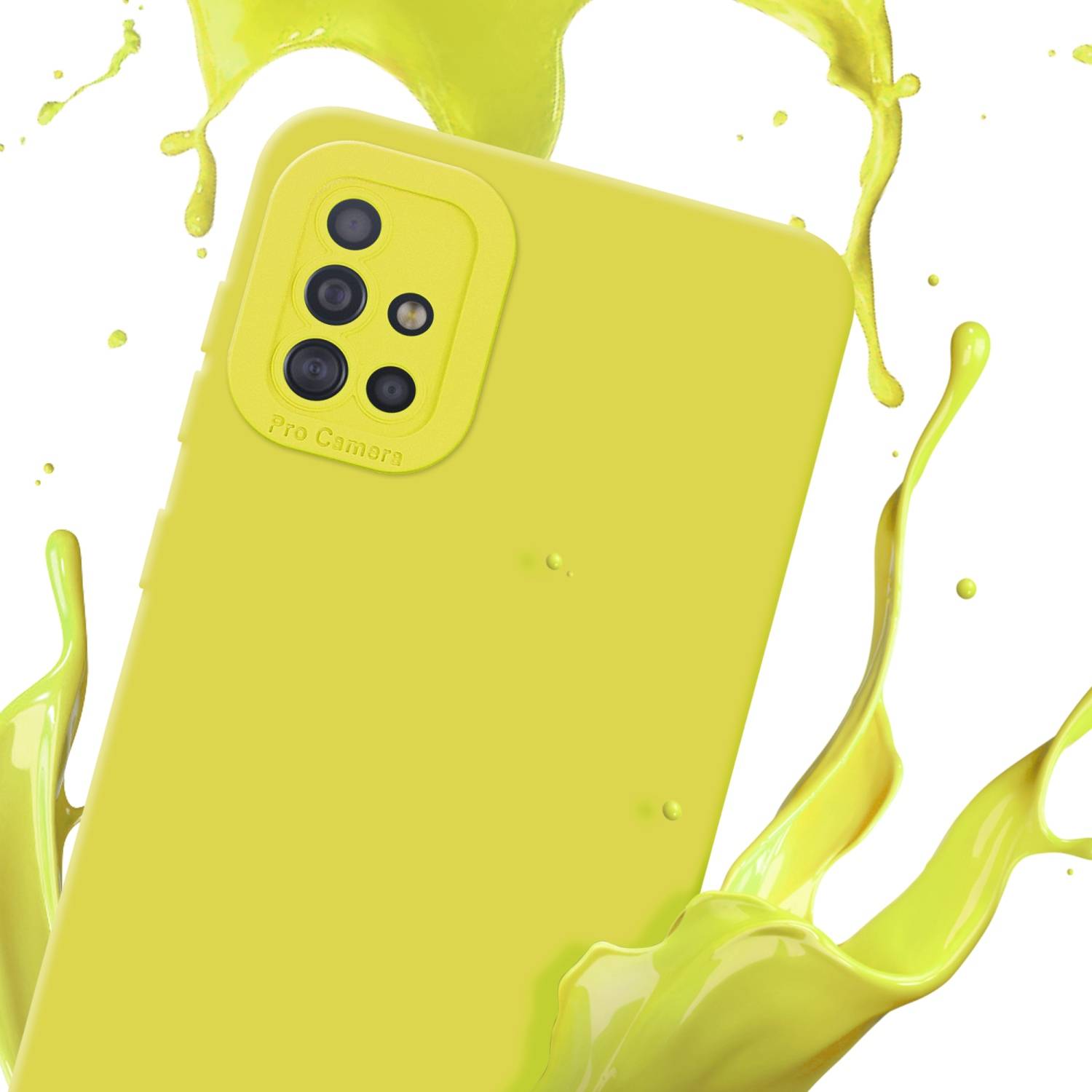 Cadorabo Hülle für Samsung Galaxy A51 4G / M40s Schutz Hülle in Gelb TPU Silikon Etui Case Handyhülle