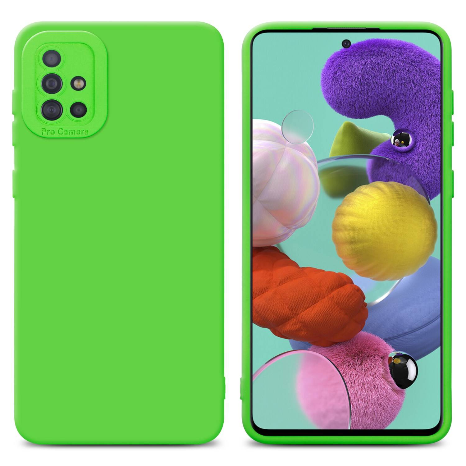 Cadorabo Hülle für Samsung Galaxy A51 4G / M40s Schutz Hülle in Grün TPU Silikon Etui Case Handyhülle
