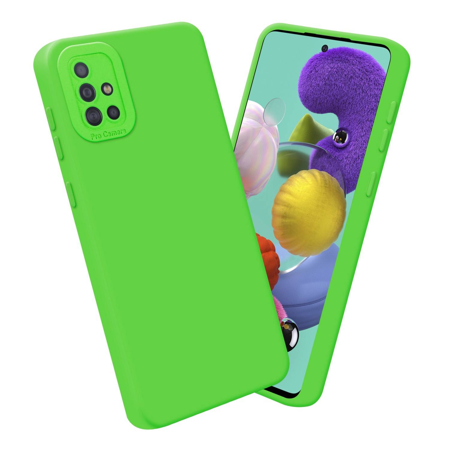 Cadorabo Hülle für Samsung Galaxy A51 4G / M40s Schutz Hülle in Grün TPU Silikon Etui Case Handyhülle