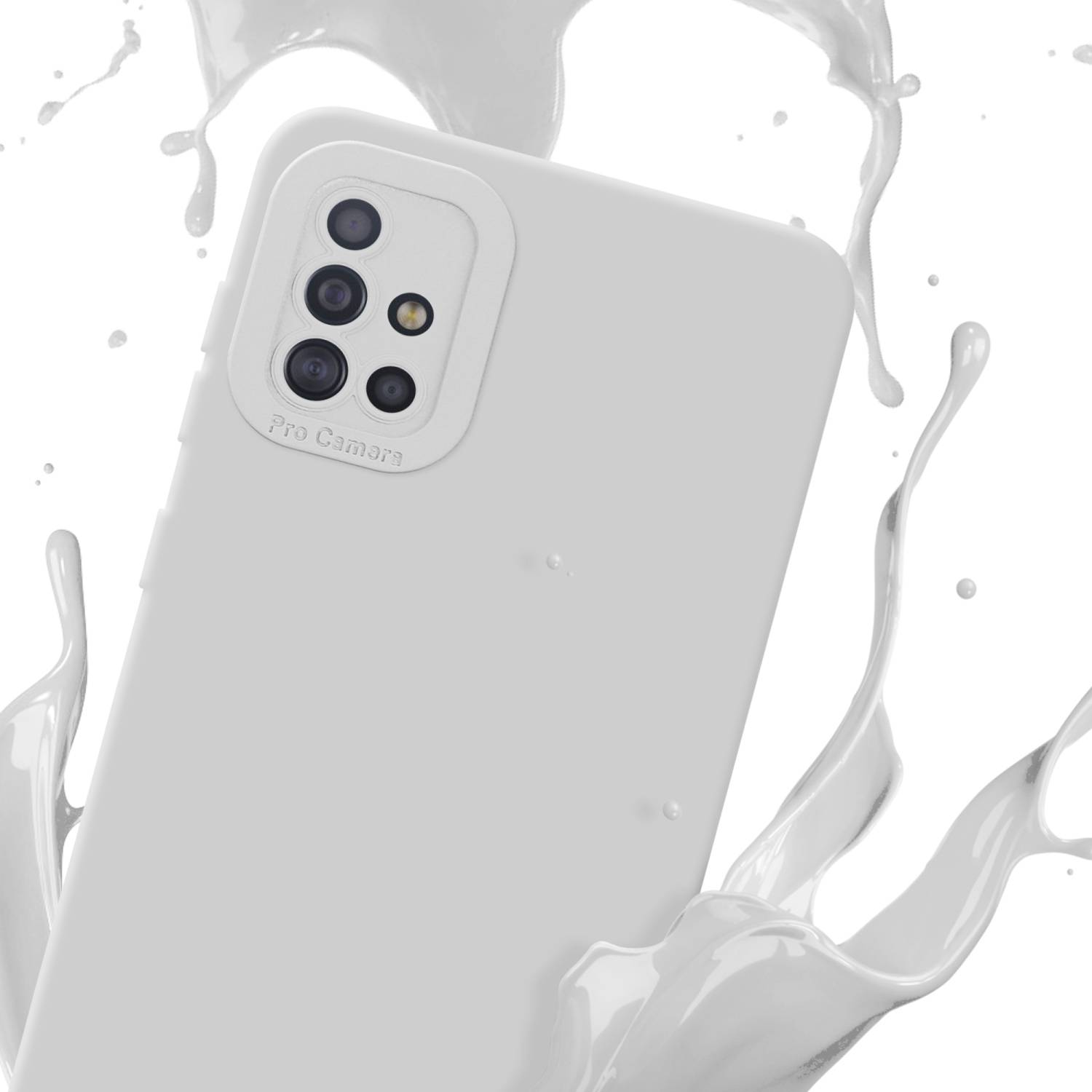 Cadorabo Hülle für Samsung Galaxy A51 4G / M40s Schutz Hülle in Weiß TPU Silikon Etui Case Handyhülle