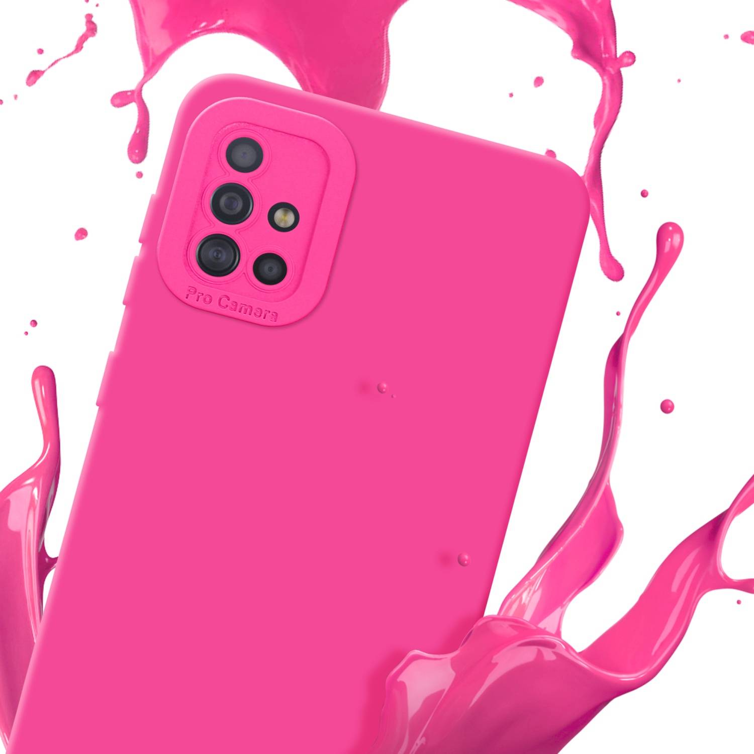 Cadorabo Hülle für Samsung Galaxy A51 4G / M40s Schutz Hülle in Pink TPU Silikon Etui Case Handyhülle