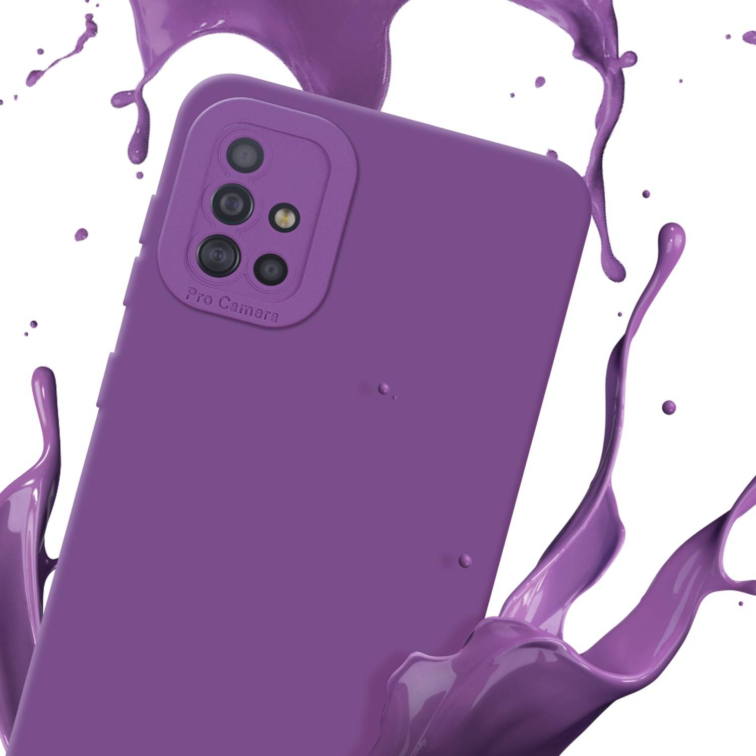 Cadorabo Hülle für Samsung Galaxy A51 4G / M40s Schutz Hülle in Lila TPU Silikon Etui Case Handyhülle