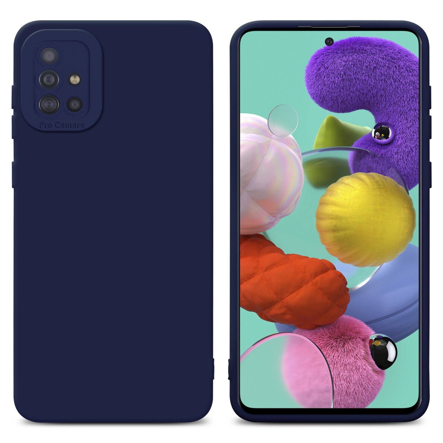 Cadorabo Hülle für Samsung Galaxy A51 4G / M40s Schutz Hülle in Blau TPU Silikon Etui Case Handyhülle