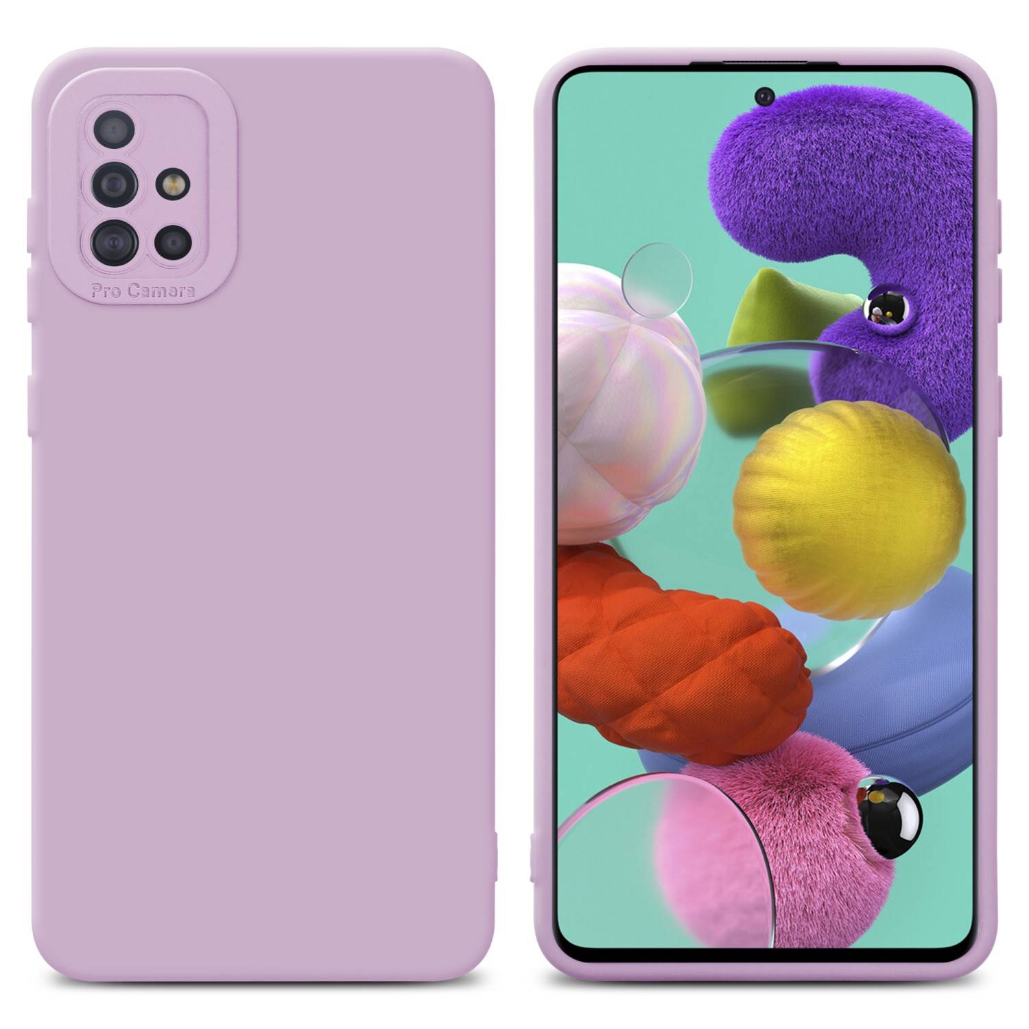 Cadorabo Hülle für Samsung Galaxy A51 4G / M40s Schutz Hülle in Rosa TPU Silikon Etui Case Handyhülle