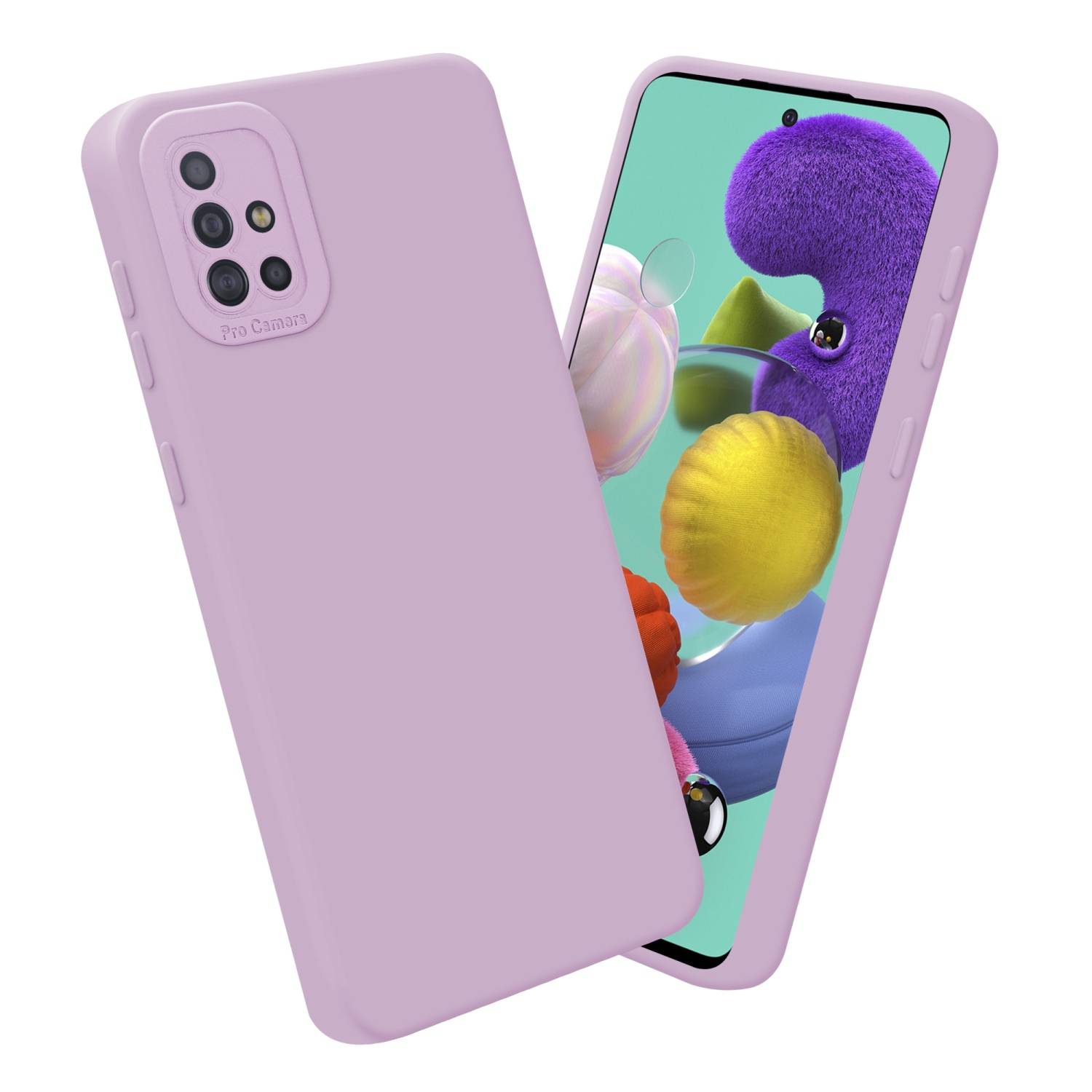 Cadorabo Hülle für Samsung Galaxy A51 4G / M40s Schutz Hülle in Rosa TPU Silikon Etui Case Handyhülle