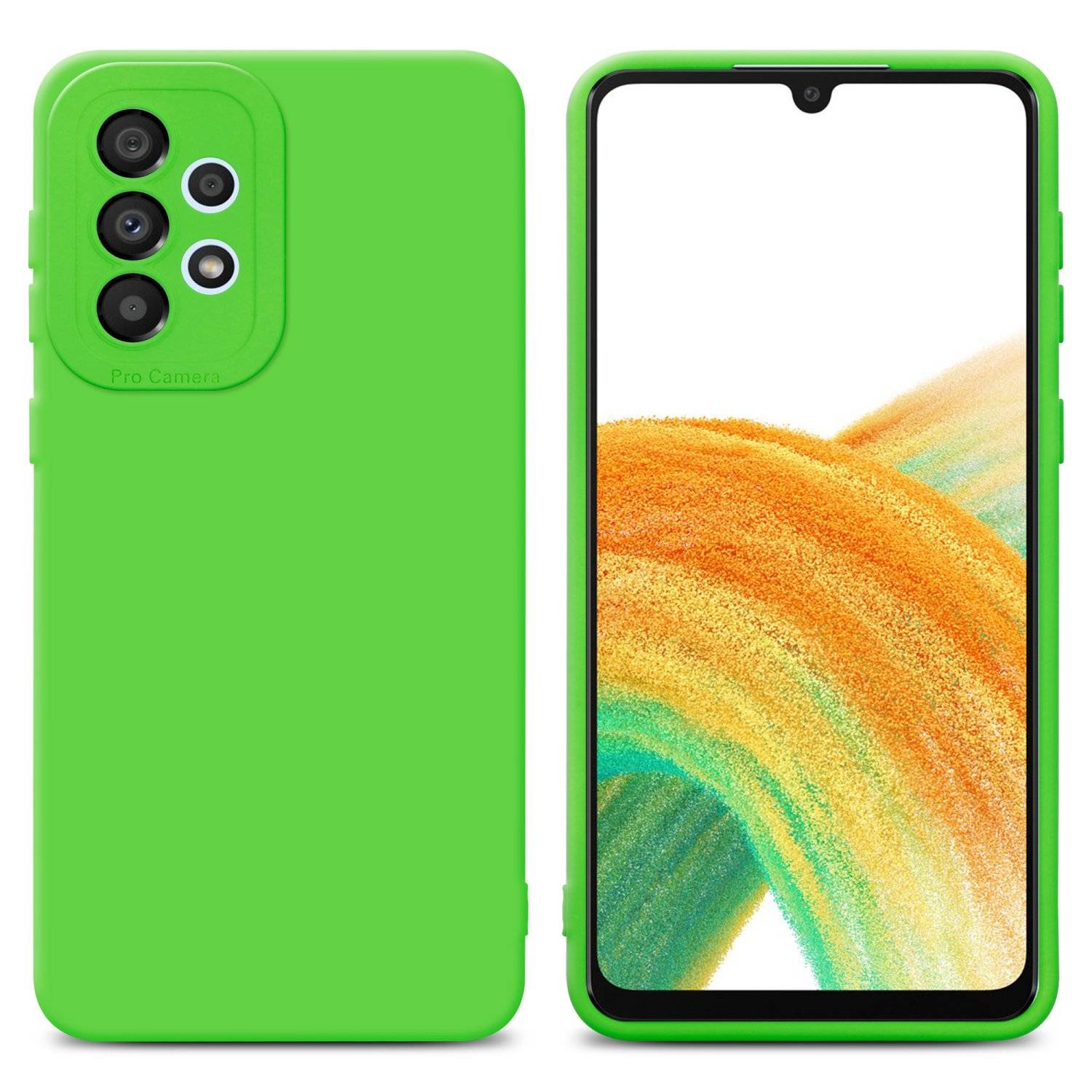 Cadorabo Hülle für Samsung Galaxy A52 (4G / 5G) / A52s Schutz Hülle in Grün TPU Silikon Etui Case Handyhülle