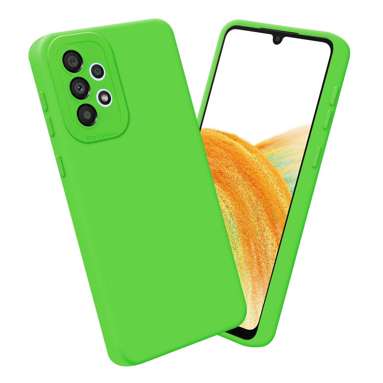 Cadorabo Hülle für Samsung Galaxy A52 (4G / 5G) / A52s Schutz Hülle in Grün TPU Silikon Etui Case Handyhülle