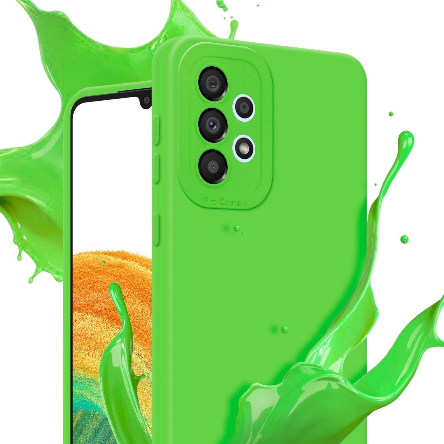 Cadorabo Hülle für Samsung Galaxy A52 (4G / 5G) / A52s Schutz Hülle in Grün TPU Silikon Etui Case Handyhülle