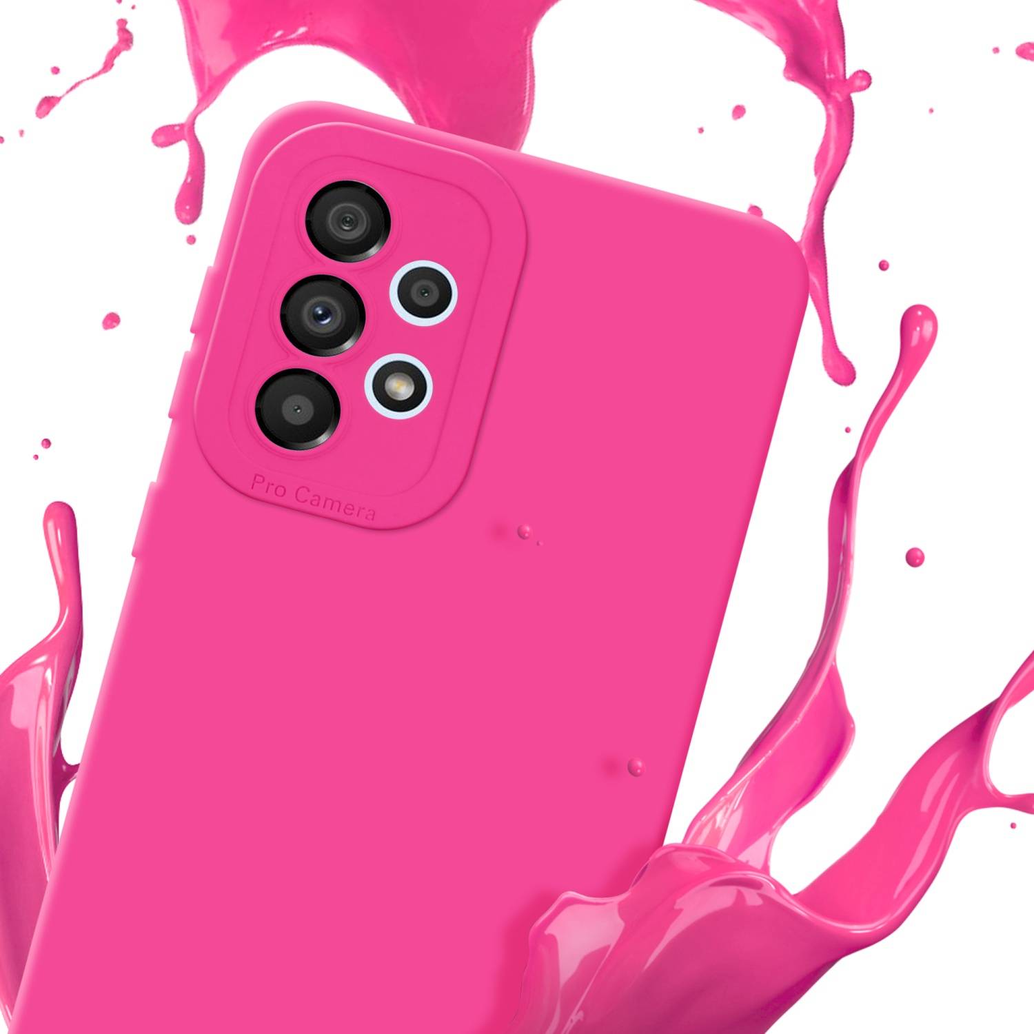 Cadorabo Hülle für Samsung Galaxy A52 (4G / 5G) / A52s Schutz Hülle in Pink TPU Silikon Etui Case Handyhülle