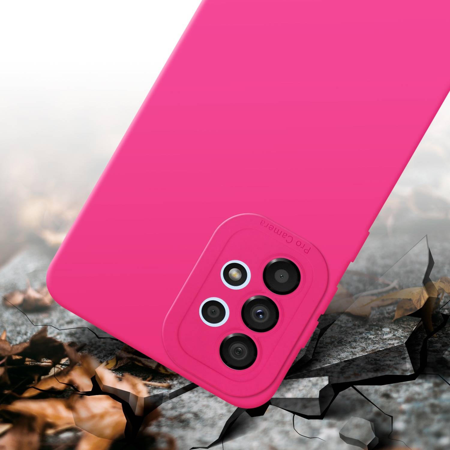 Cadorabo Hülle für Samsung Galaxy A52 (4G / 5G) / A52s Schutz Hülle in Pink TPU Silikon Etui Case Handyhülle