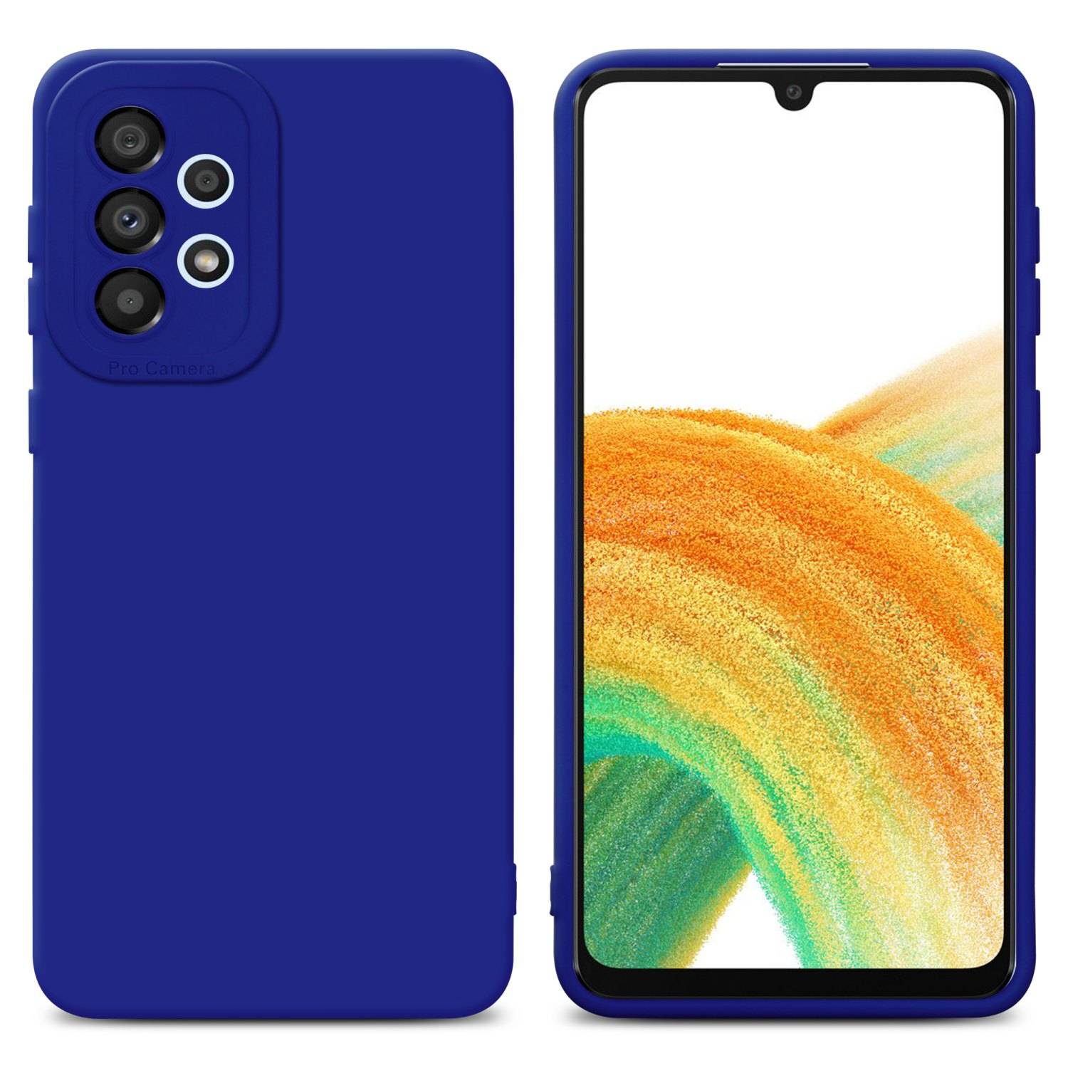 Cadorabo Hülle für Samsung Galaxy A52 (4G / 5G) / A52s Schutz Hülle in Blau TPU Silikon Etui Case Handyhülle